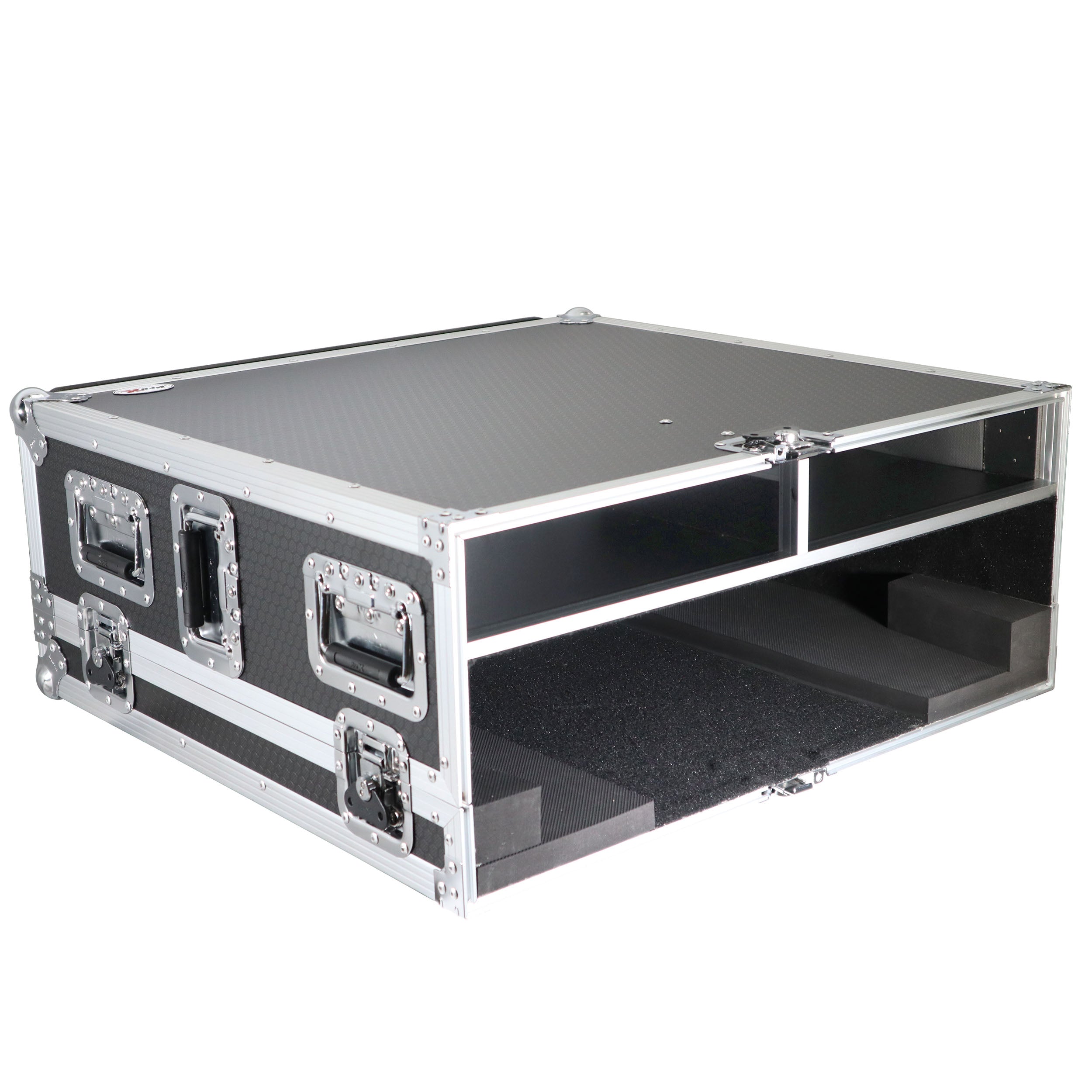 ATA Digital Audio Mixer Flight Case for Behringer X32 Compact Console with Doghouse compartment and Caster wheels