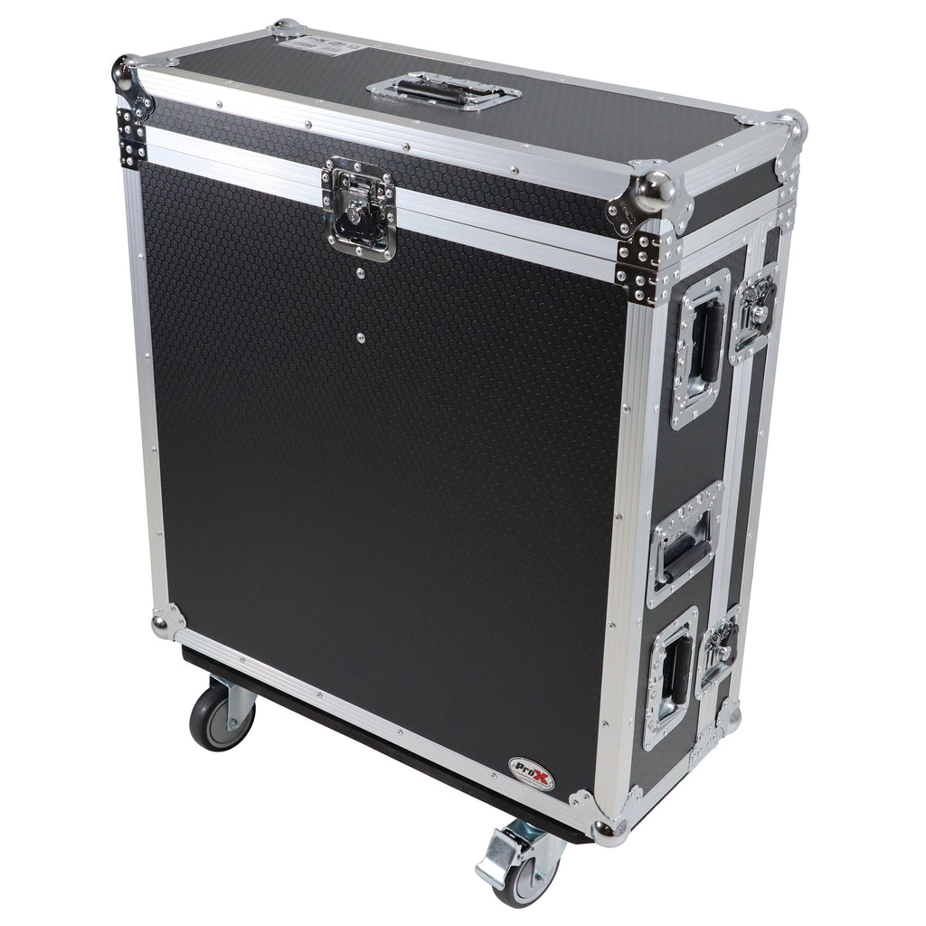 ATA Digital Audio Mixer Flight Case for Behringer X32 Compact Console with Doghouse compartment and Caster wheels