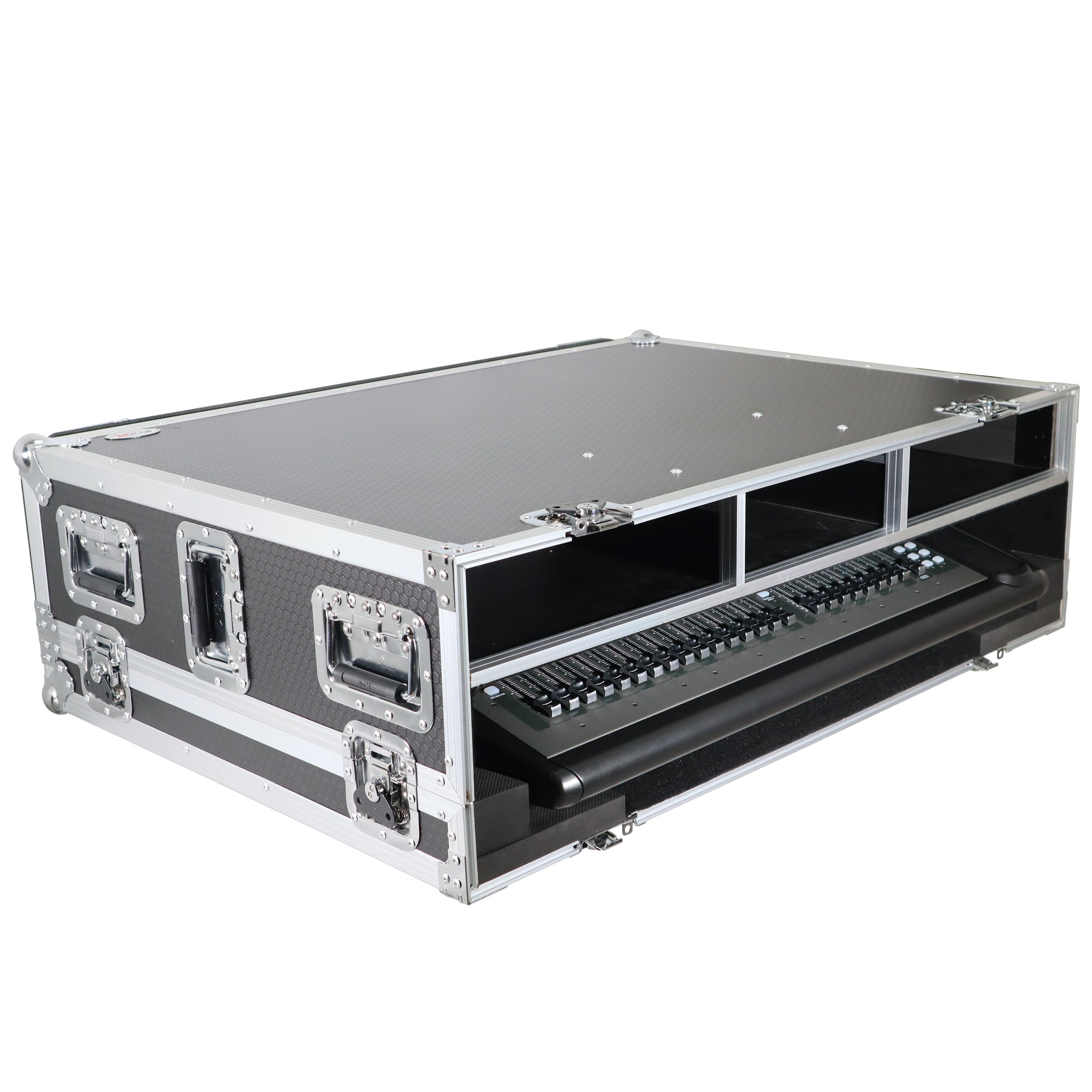 ATA Digital Audio Mixer Flight Case for Behringer X32 Console with Doghouse compartment and Caster wheels