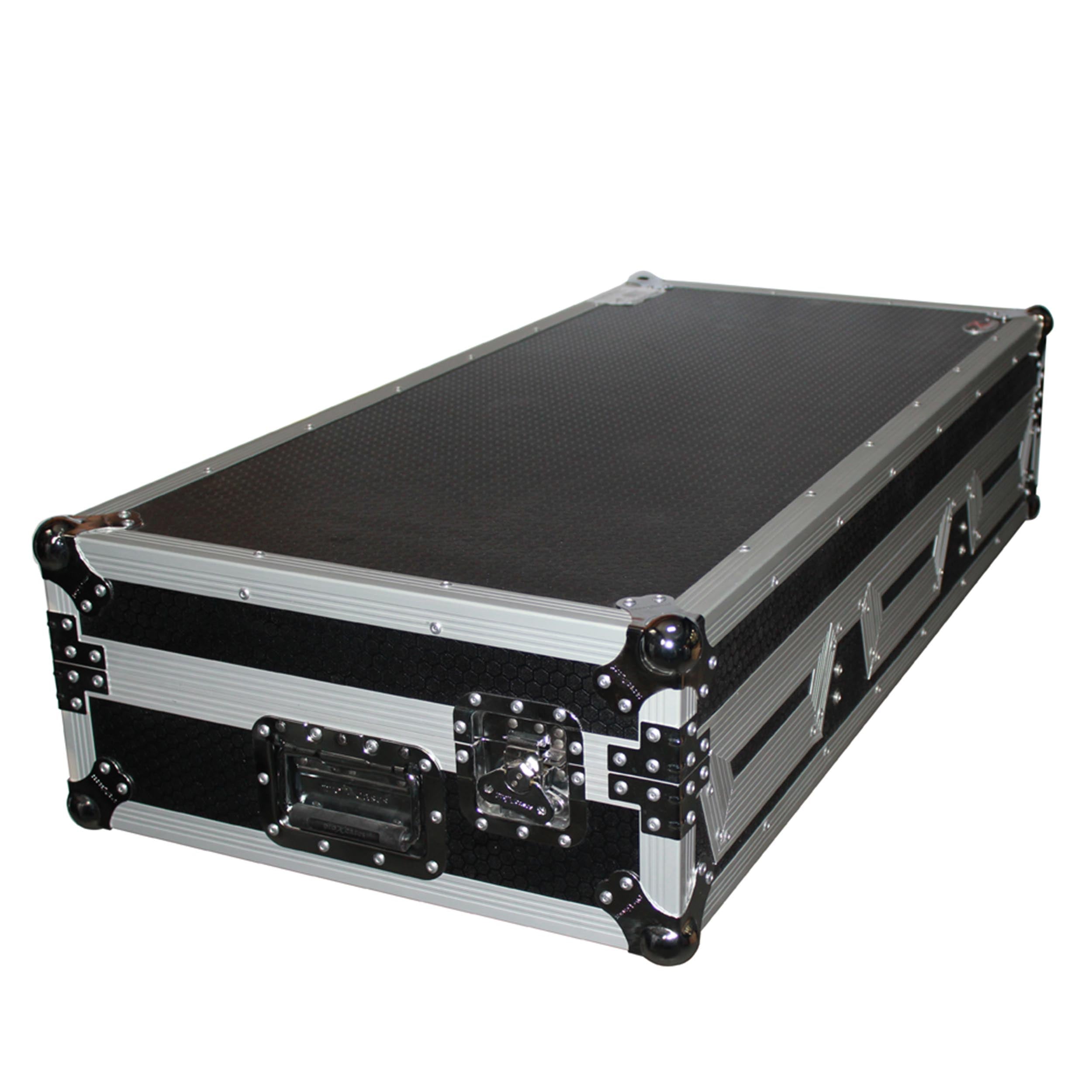Universal DJ Coffin Case for 10" Mixer & 2 (8.5-9.5") CD Players W/Laptop Shelf & Wheels