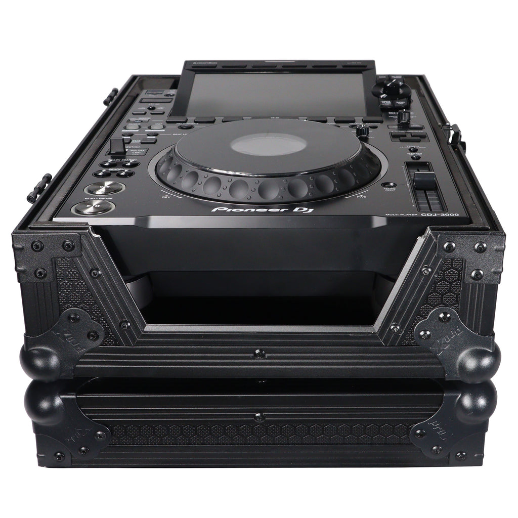 Flight Case for Pioneer CDJ-3000 DJS-1000 Denon SC6000 PRIME Large Format CD-Media Player Black on Black