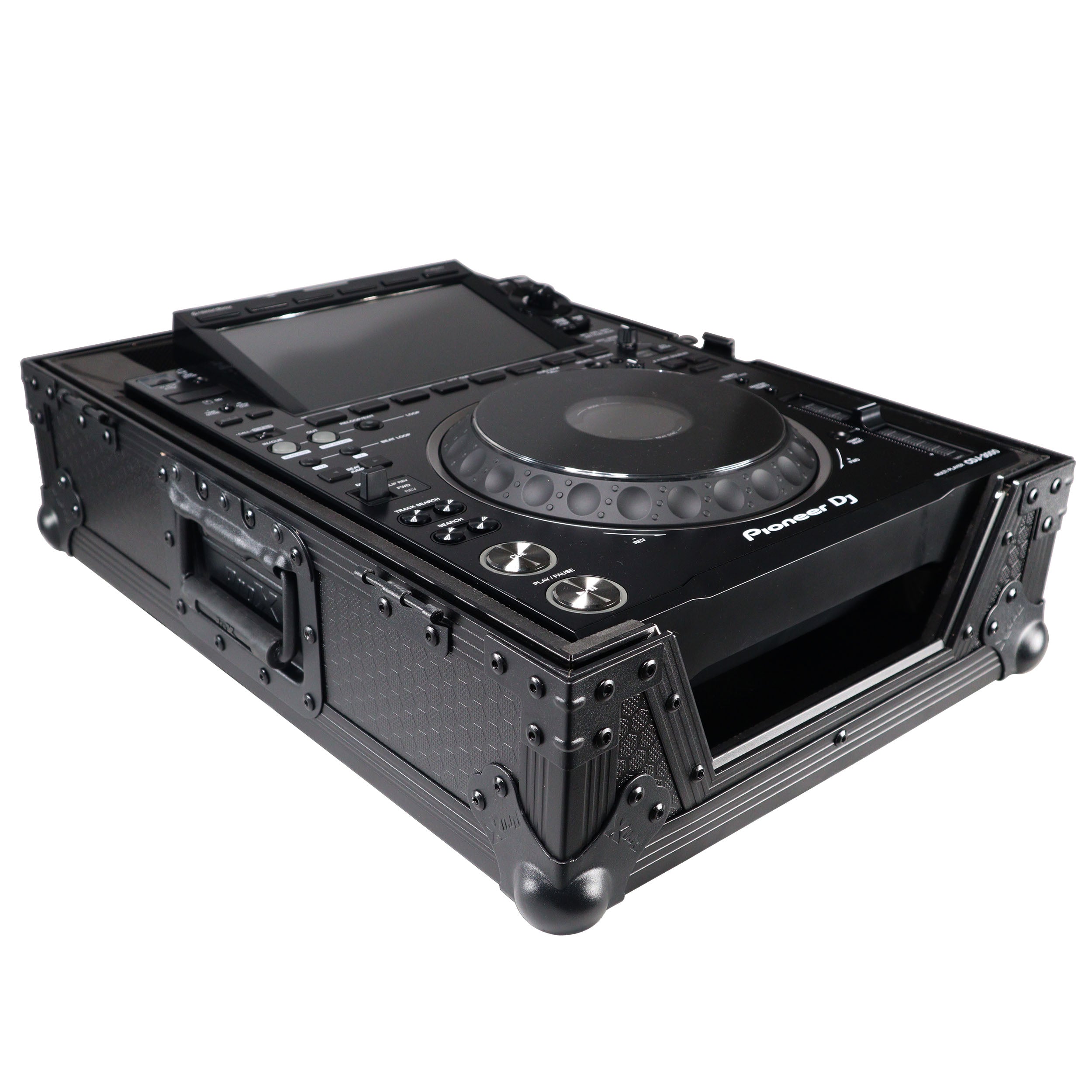 Flight Case for Pioneer CDJ-3000 DJS-1000 Denon SC6000 PRIME Large Format CD-Media Player Black on Black