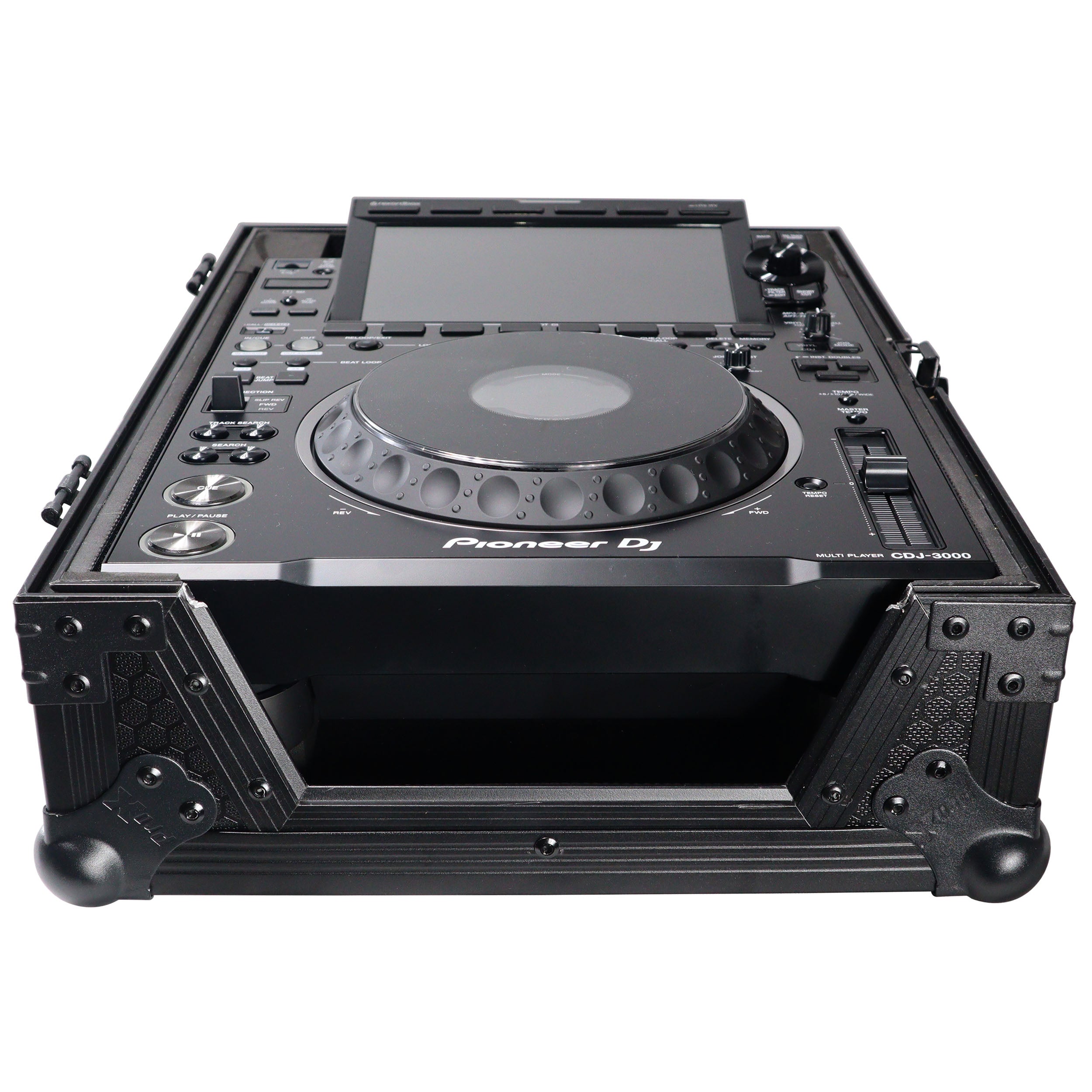 Flight Case for Pioneer CDJ-3000 DJS-1000 Denon SC6000 PRIME Large Format CD-Media Player Black on Black