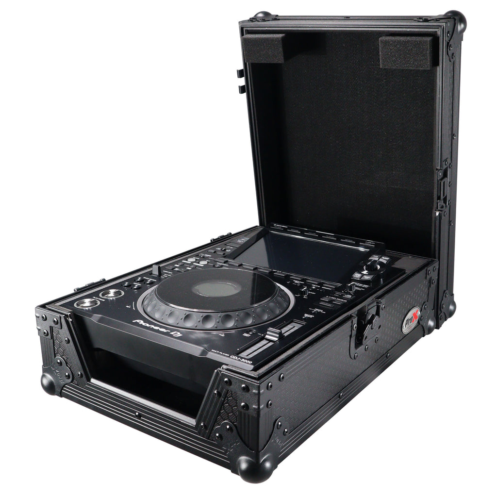 Flight Case for Pioneer CDJ-3000 DJS-1000 Denon SC6000 PRIME Large Format CD-Media Player Black on Black