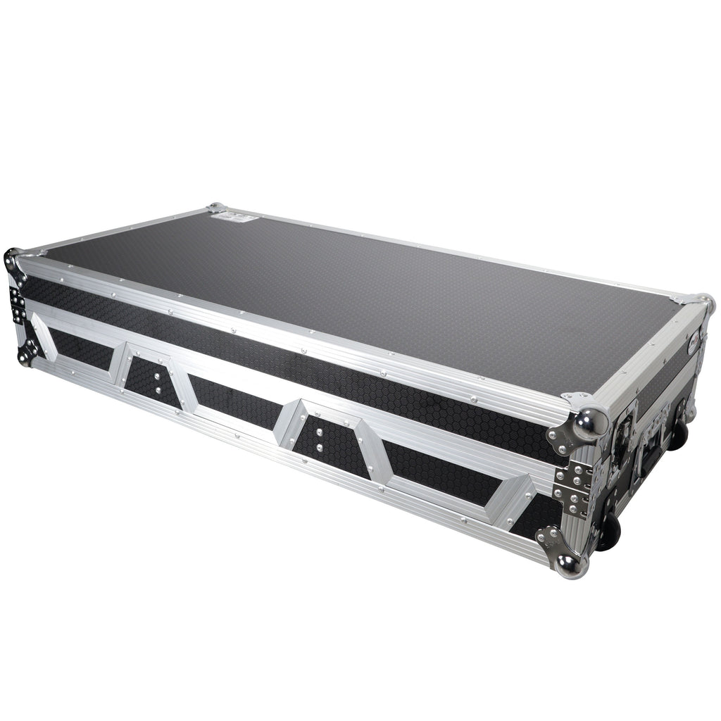 Flight Case DJ Coffin for Pioneer Mixer DJM-900NXS2  and 2 CDJ-3000 W-Wheels and Laptop Shelf