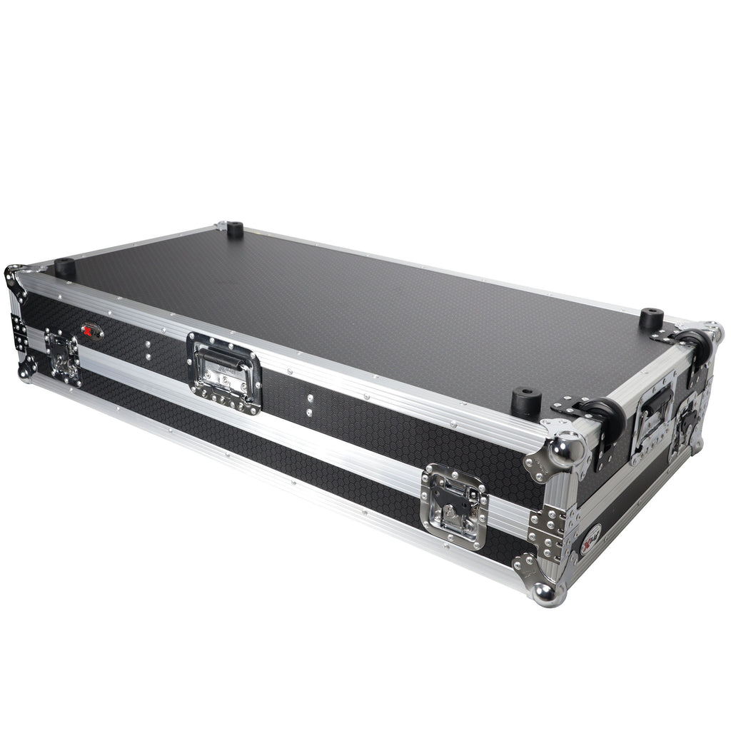 Flight Case DJ Coffin for Pioneer Mixer DJM-900NXS2  and 2 CDJ-3000 W-Wheels and Laptop Shelf
