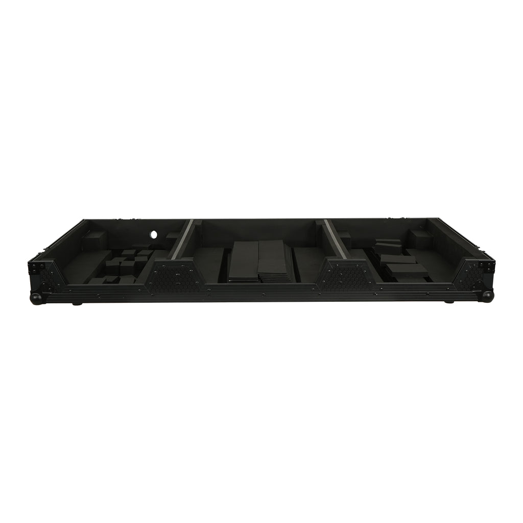 Fits 2x Pioneer CDJ 3000X Case / Pioneer DJM V10 / A9 Mixer All Black and Low profile Wheels