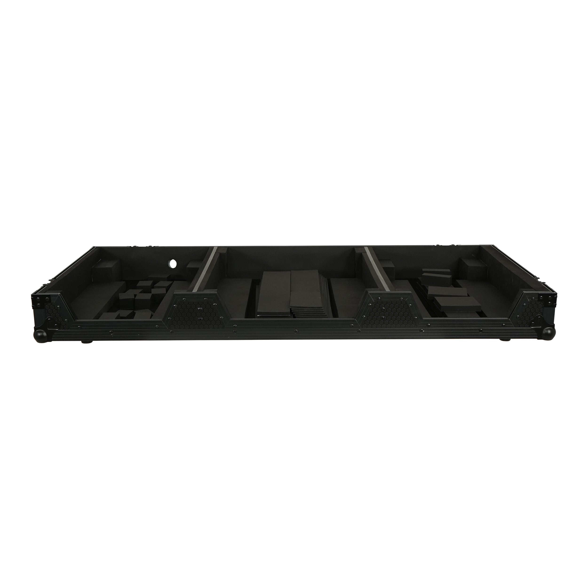 Fits 2x Pioneer CDJ 3000X Case / Pioneer DJM V10 / A9 Mixer All Black and Low profile Wheels