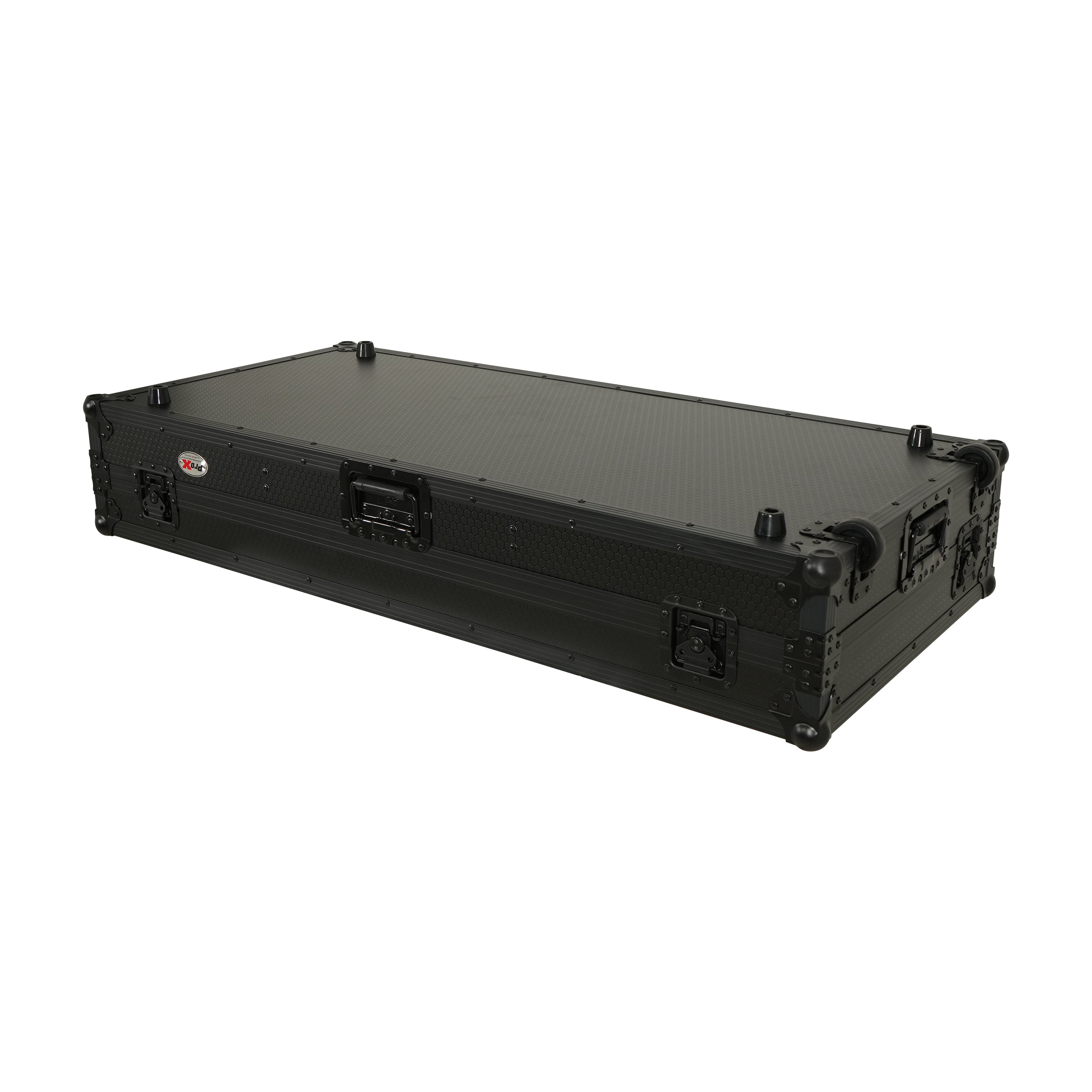 Fits 2x Pioneer CDJ 3000X Case / Pioneer DJM V10 / A9 Mixer All Black and Low profile Wheels