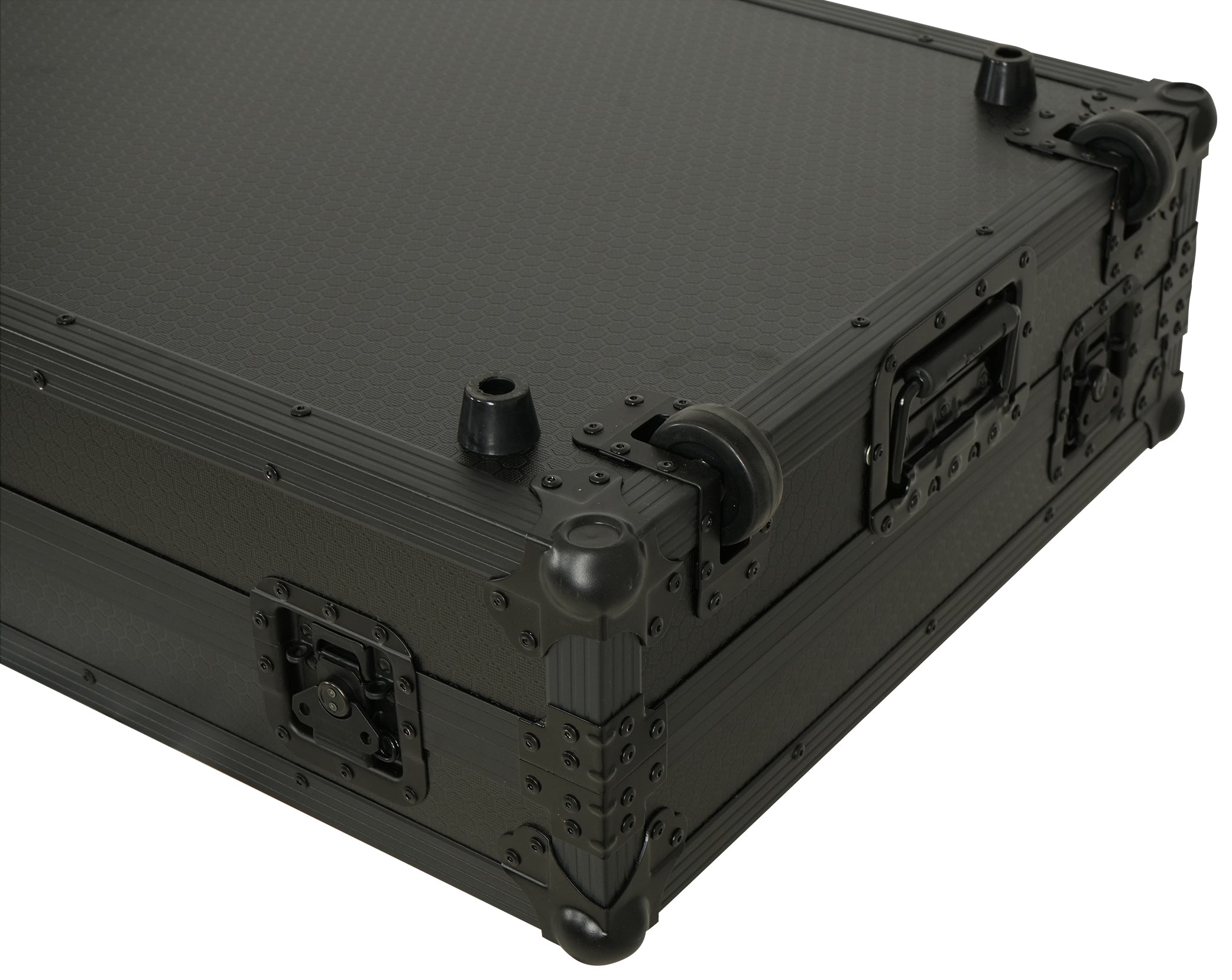 Fits 2x Pioneer CDJ 3000X Case / Pioneer DJM V10 / A9 Mixer All Black and Low profile Wheels