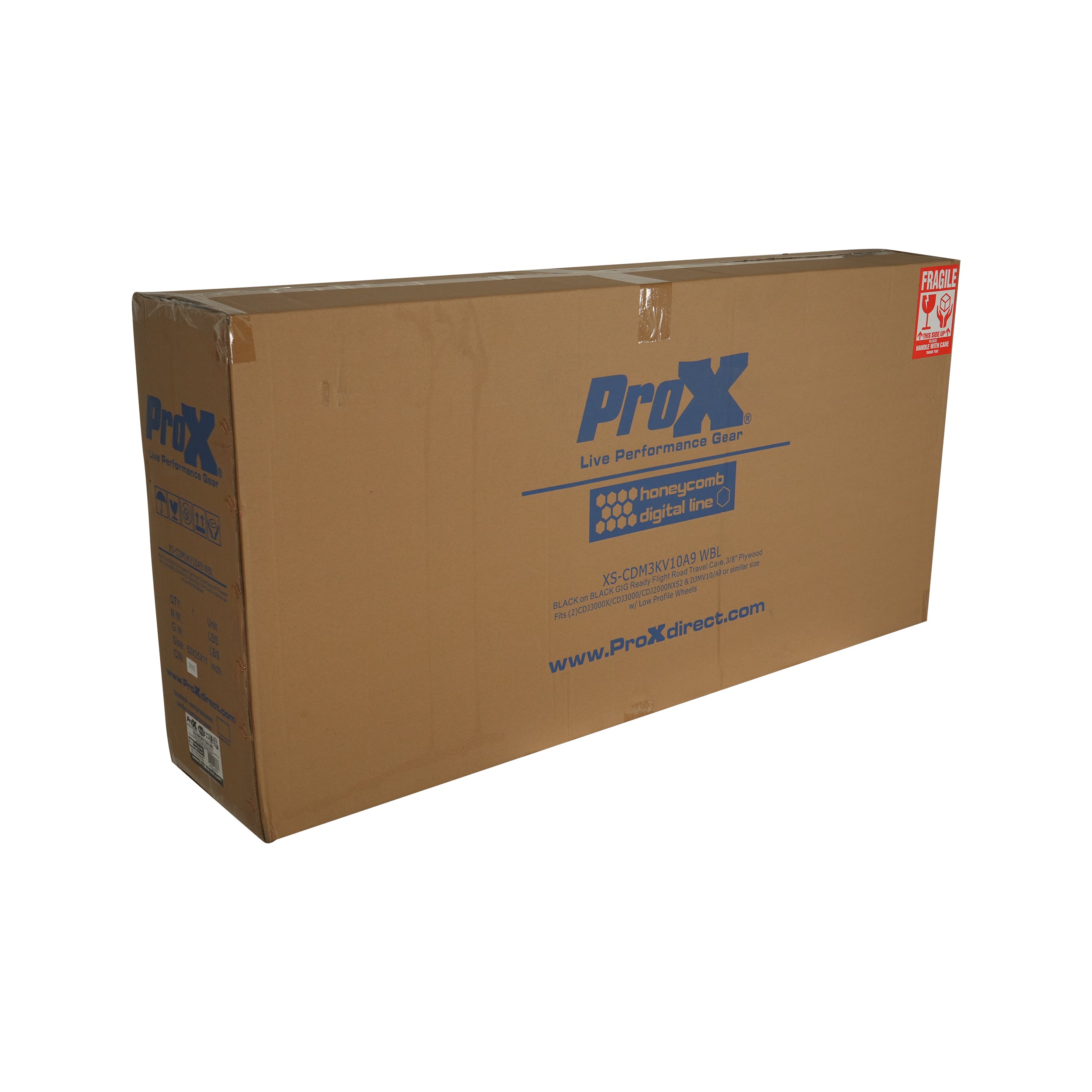Fits 2x Pioneer CDJ 3000X Case / Pioneer DJM V10 / A9 Mixer All Black and Low profile Wheels