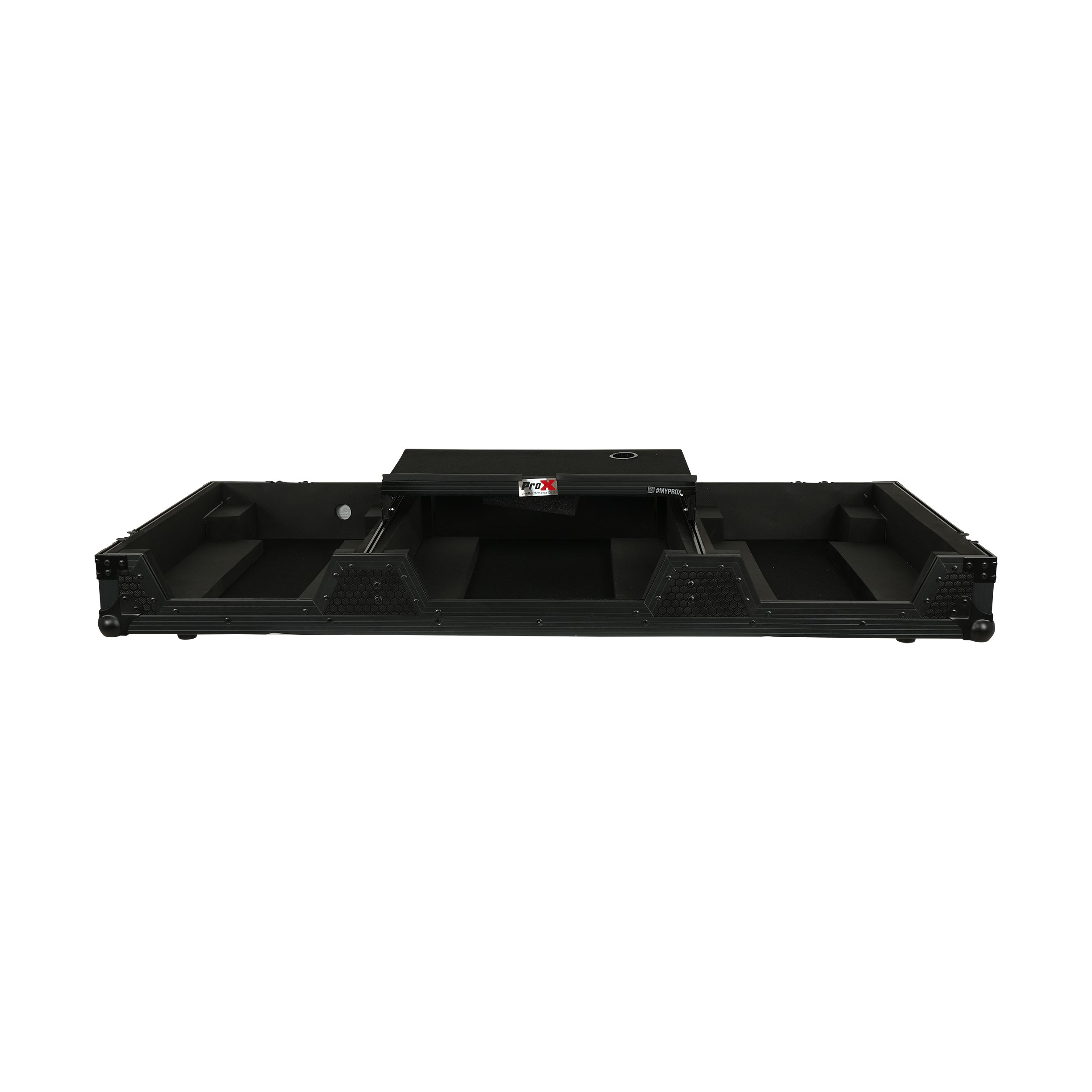 Fits 2x Pioneer CDJ 3000X Case / Pioneer DJM V10 / A9 Mixer w/ Laptop Shelf, All Black and Low profile Wheels