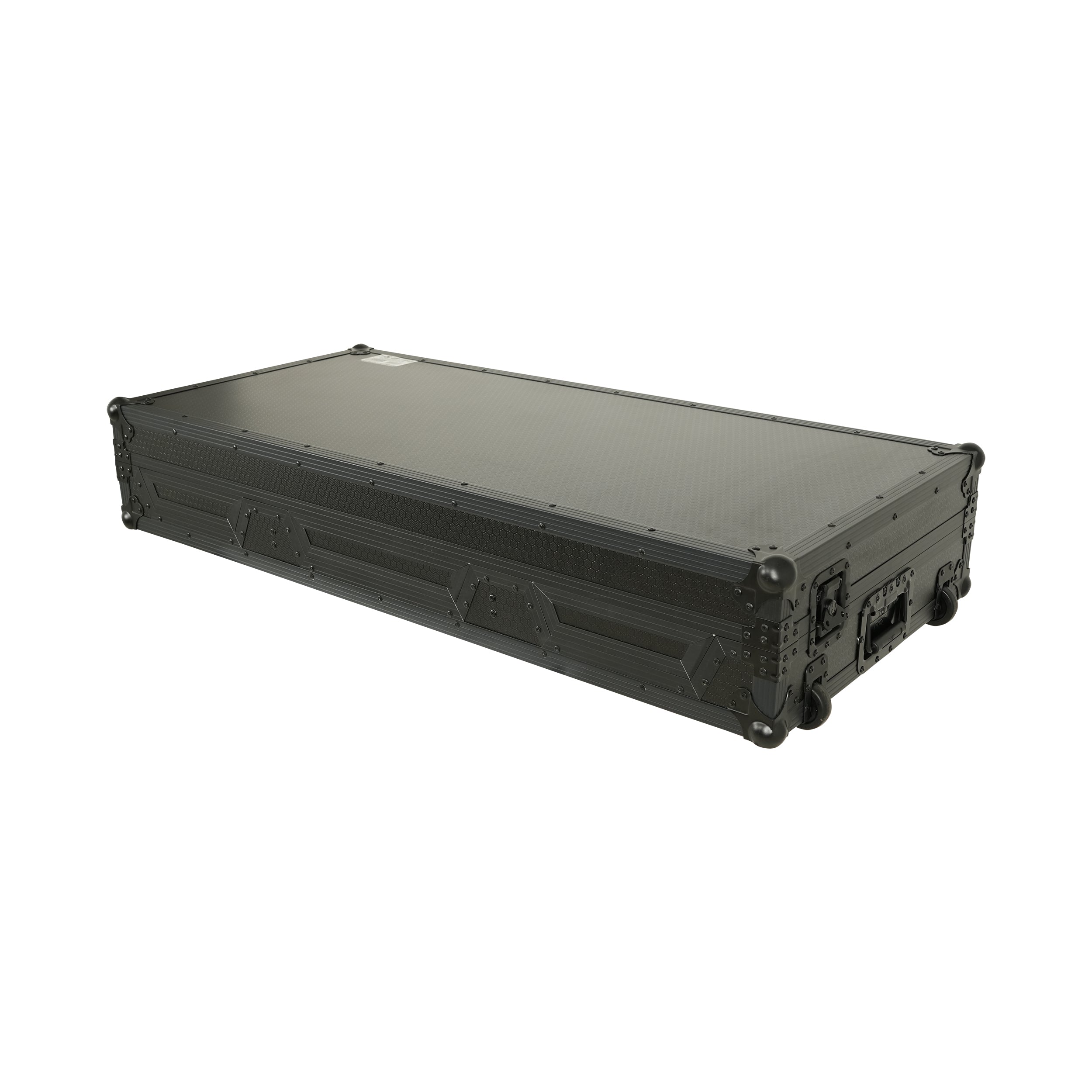 Fits 2x Pioneer CDJ 3000X Case / Pioneer DJM V10 / A9 Mixer w/ Laptop Shelf, All Black and Low profile Wheels