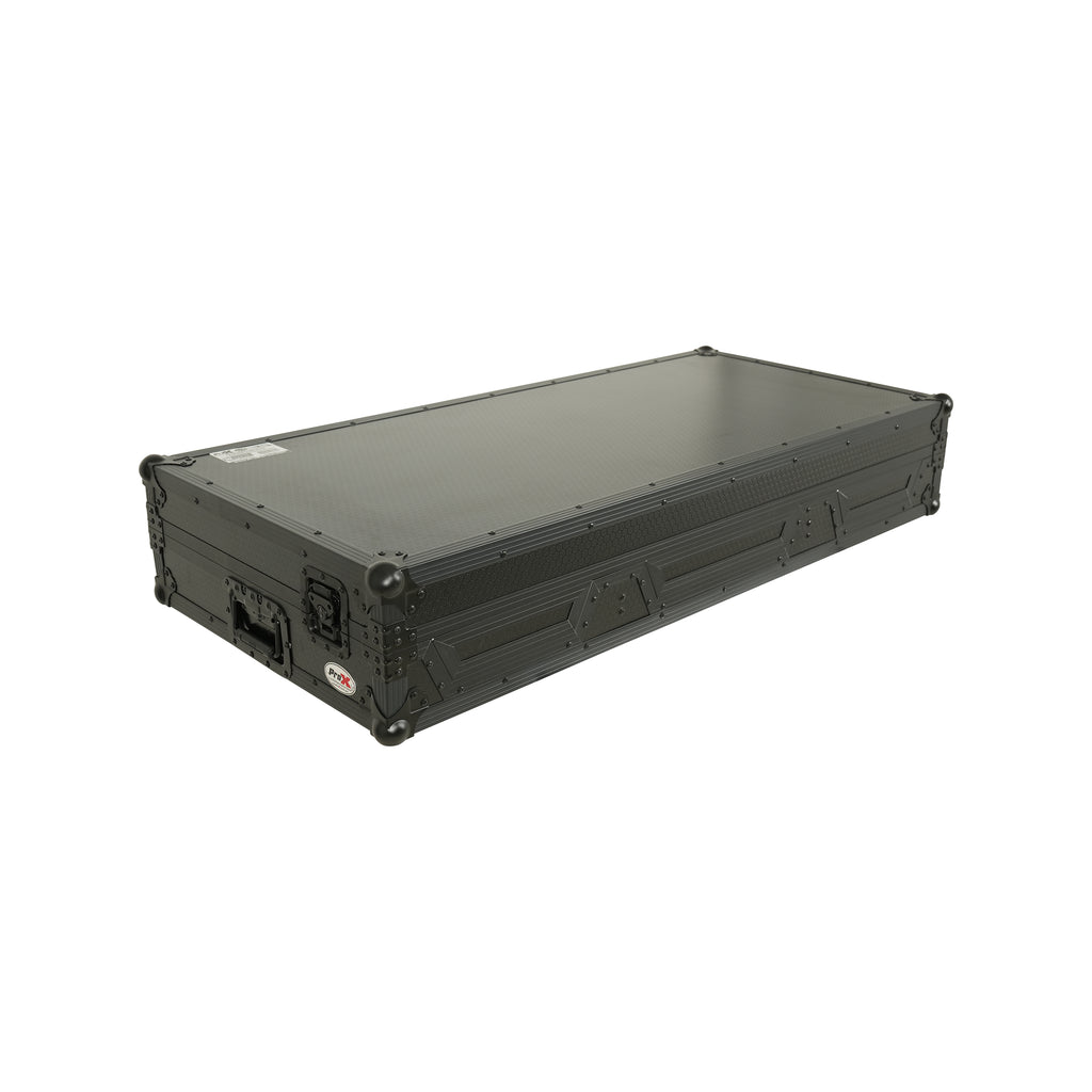 Fits 2x Pioneer CDJ 3000X Case / Pioneer DJM V10 / A9 Mixer w/ Laptop Shelf, All Black and Low profile Wheels
