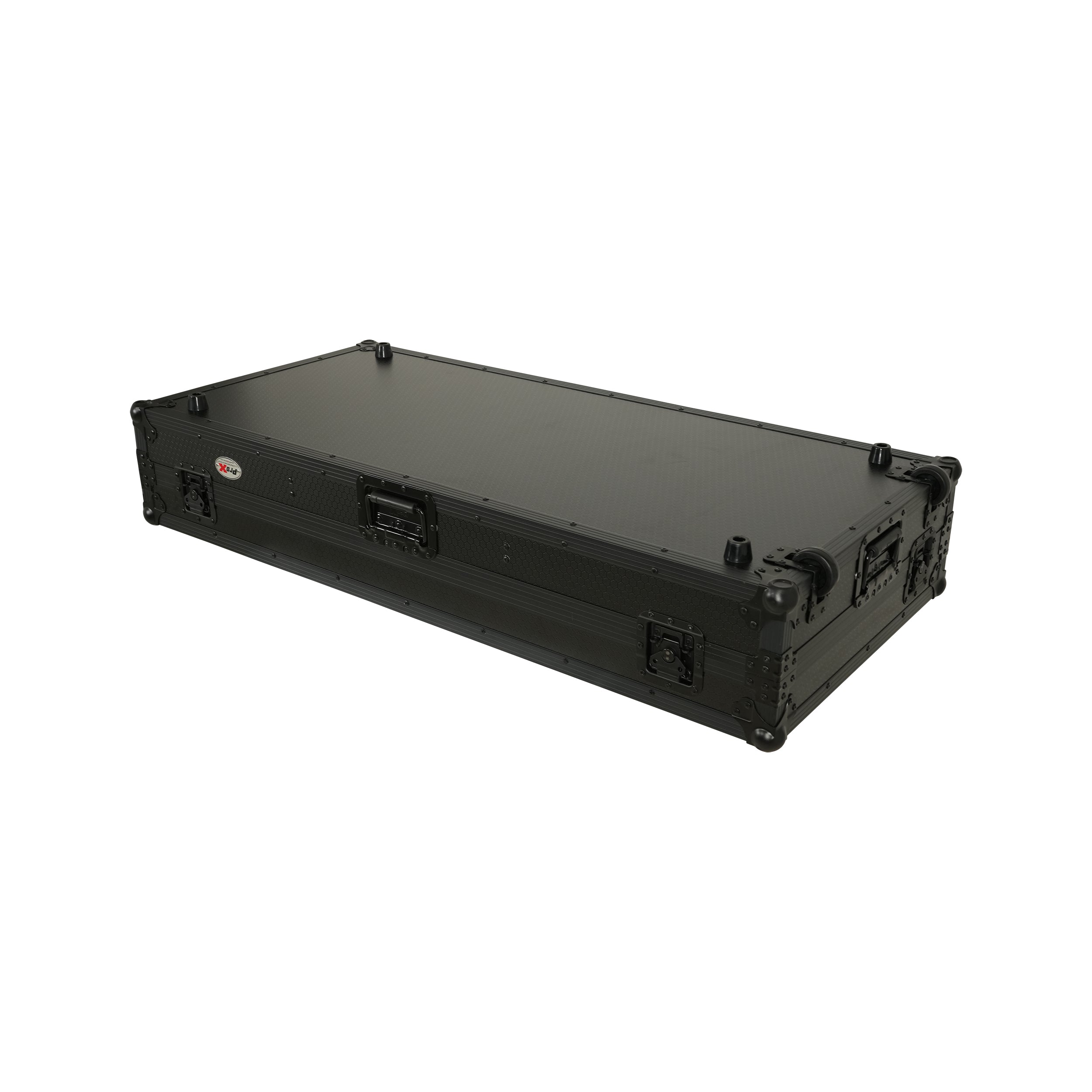 Fits 2x Pioneer CDJ 3000X Case / Pioneer DJM V10 / A9 Mixer w/ Laptop Shelf, All Black and Low profile Wheels