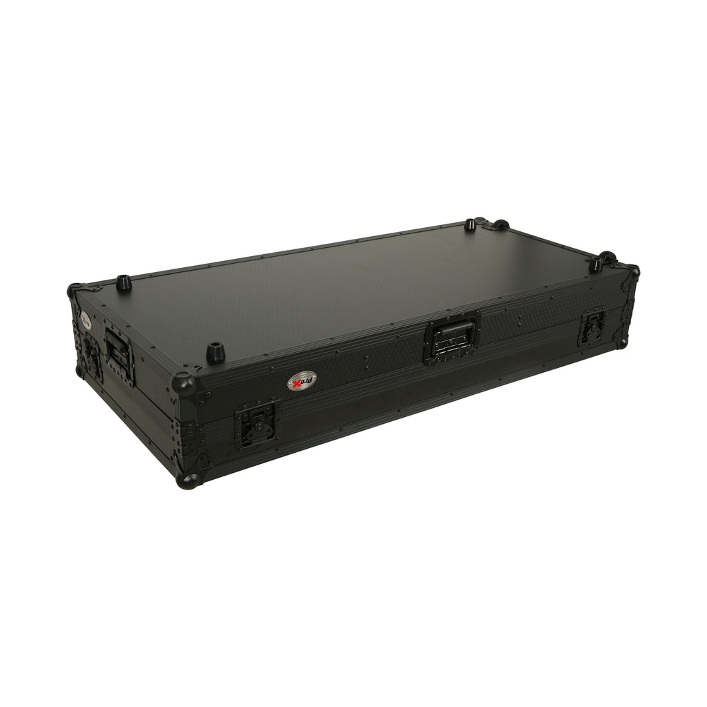 Fits 2x Pioneer CDJ 3000X Case / Pioneer DJM V10 / A9 Mixer w/ Laptop Shelf, All Black and Low profile Wheels