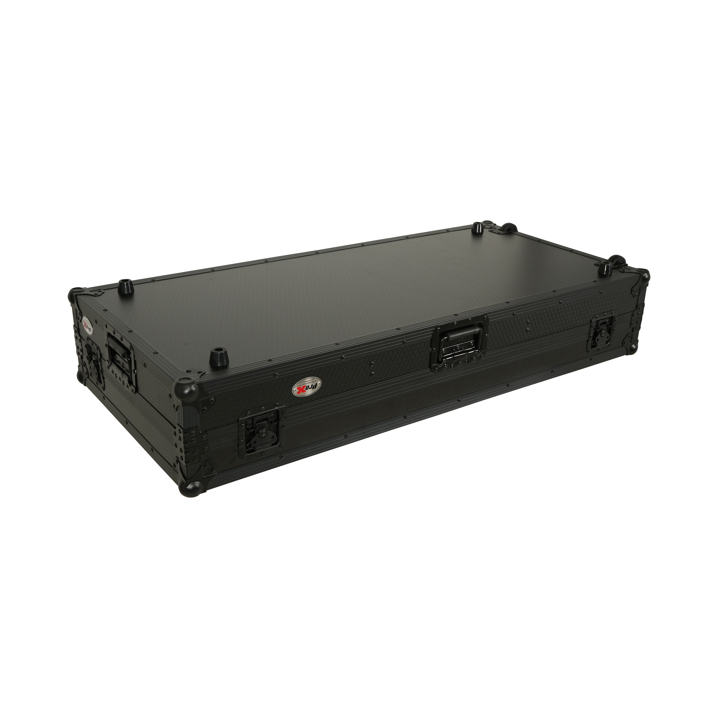 Fits 2x Pioneer CDJ 3000X Case / Pioneer DJM V10 / A9 Mixer w/ Laptop Shelf, All Black and Low profile Wheels