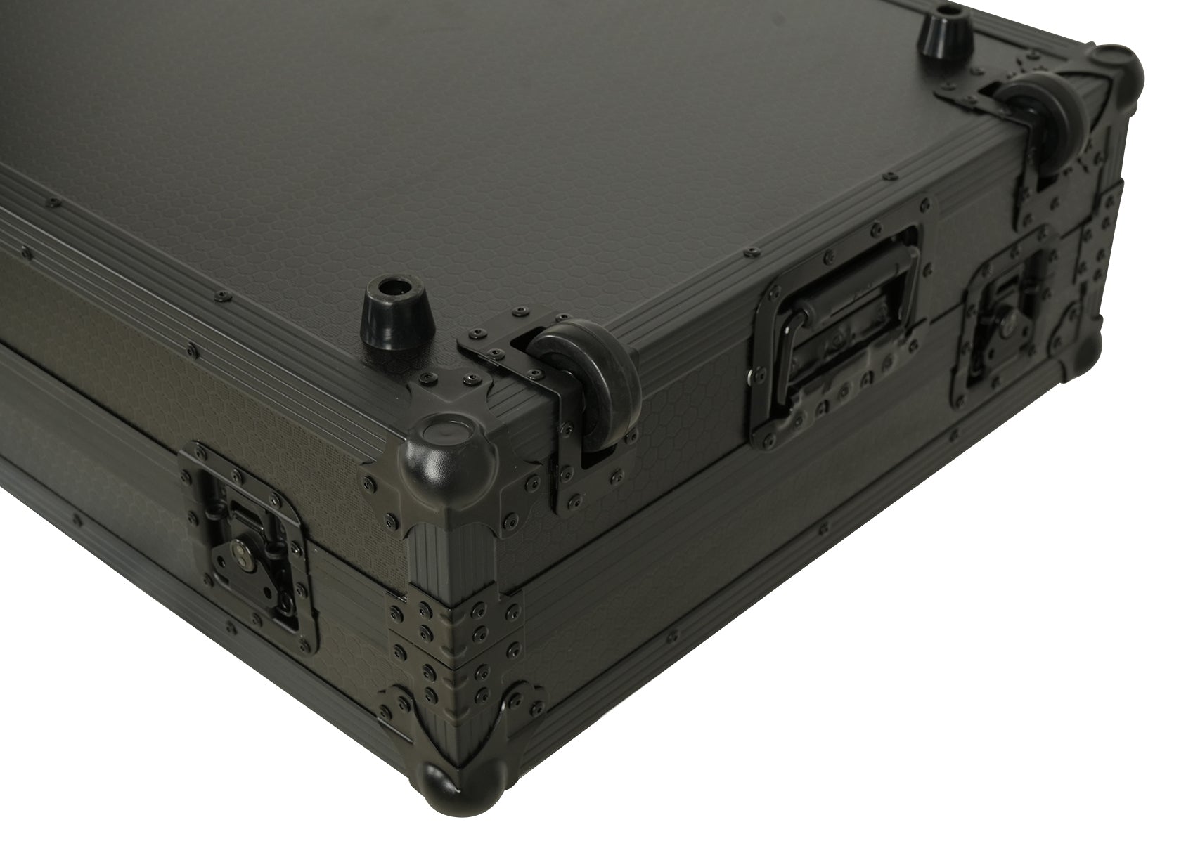 Fits 2x Pioneer CDJ 3000X Case / Pioneer DJM V10 / A9 Mixer w/ Laptop Shelf, All Black and Low profile Wheels