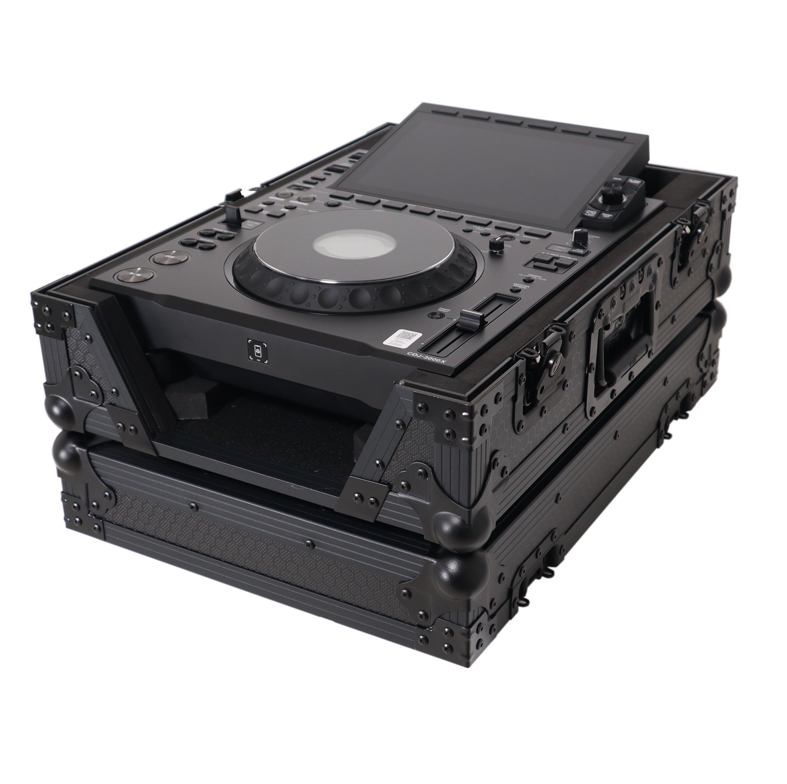 Black ATA Flight Case for AlphaTheta CDJ-3000X Pioneer  CDJ-3000 DJ Media Player with Heavy-Duty Protection
