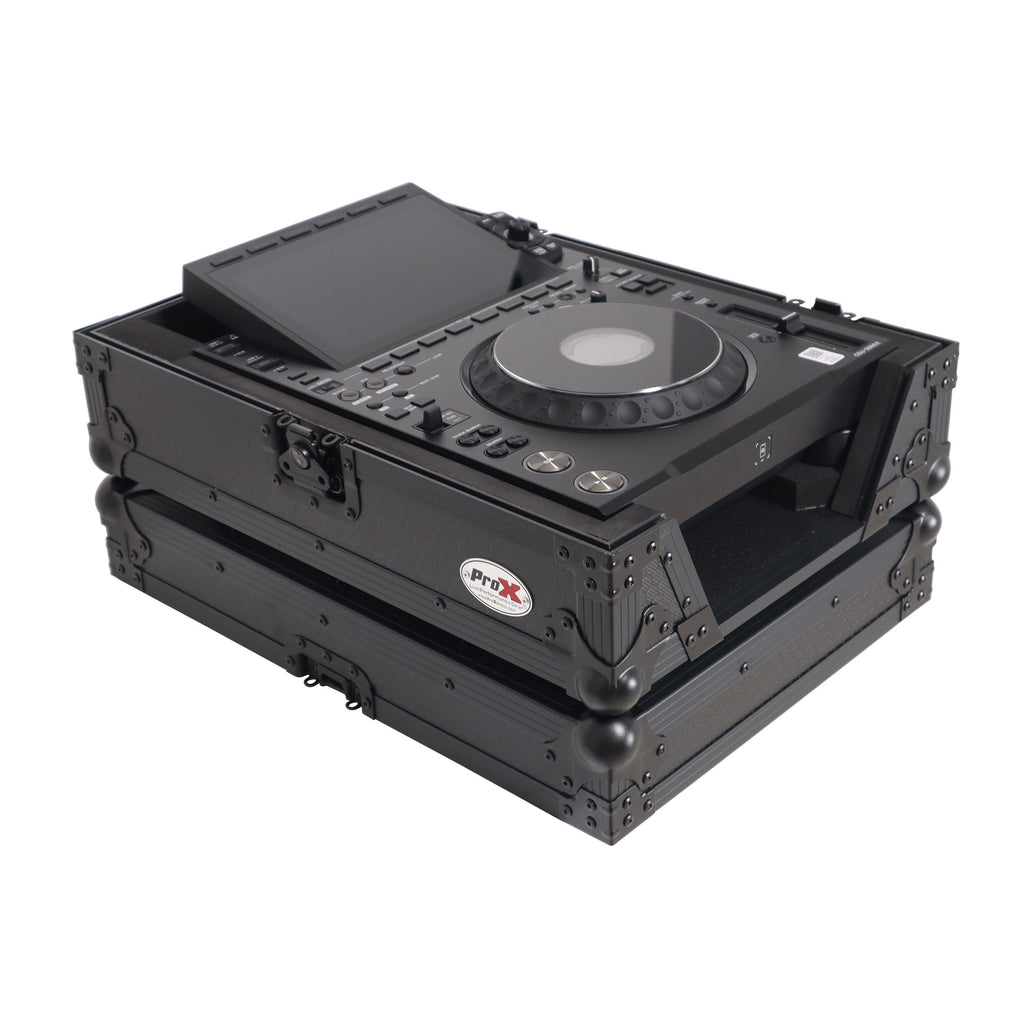 Black ATA Flight Case for AlphaTheta CDJ-3000X Pioneer  CDJ-3000 DJ Media Player with Heavy-Duty Protection