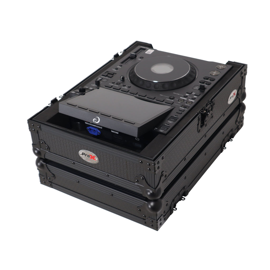 Black ATA Flight Case for AlphaTheta CDJ-3000X Pioneer  CDJ-3000 DJ Media Player with Heavy-Duty Protection