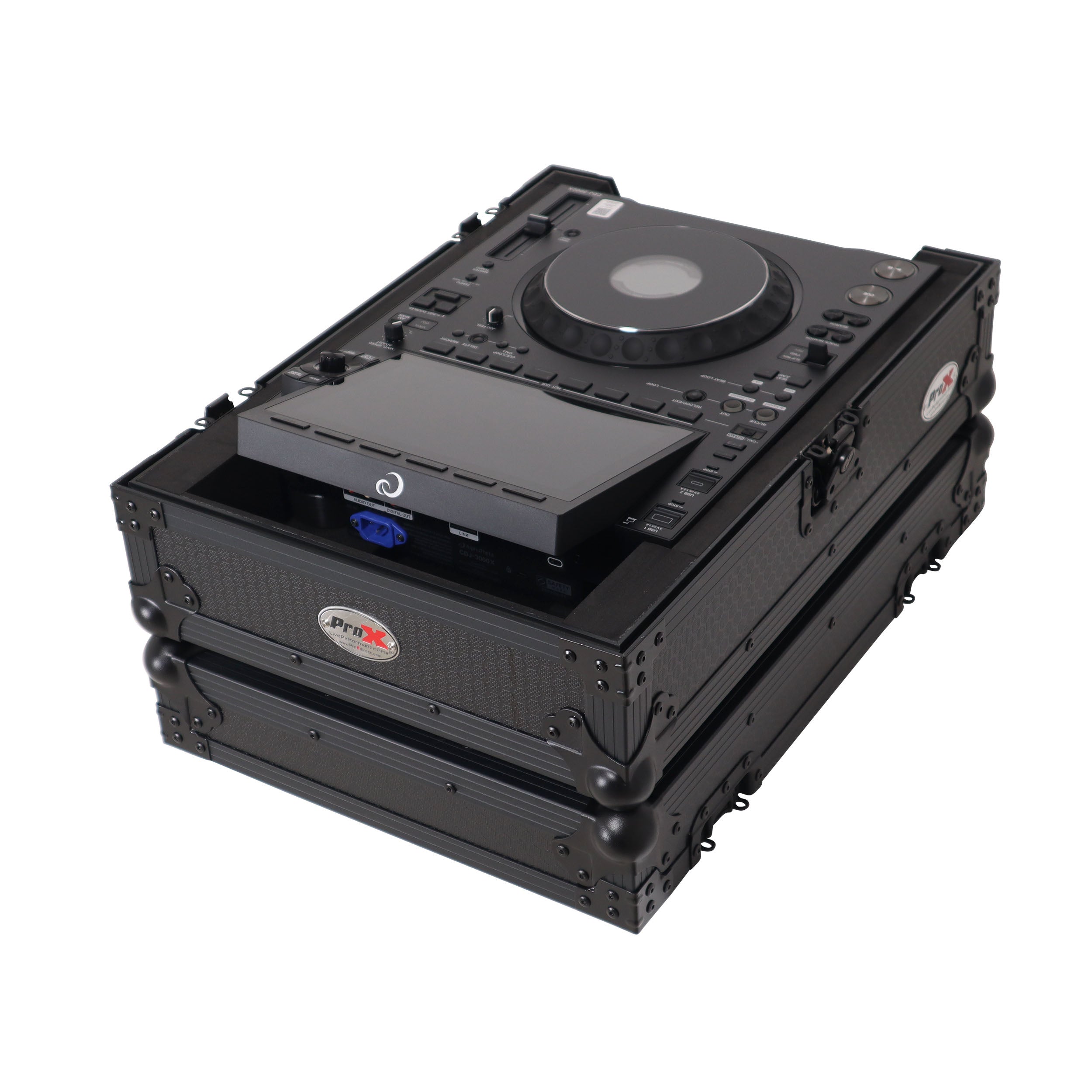 Black ATA Flight Case for AlphaTheta CDJ-3000X Pioneer  CDJ-3000 DJ Media Player with Heavy-Duty Protection