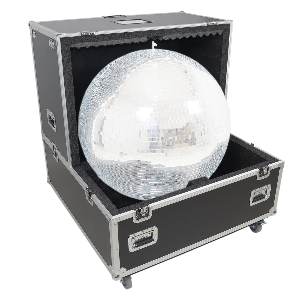 40" Mirror Ball Flight Road Case with wheels and two removable top cover