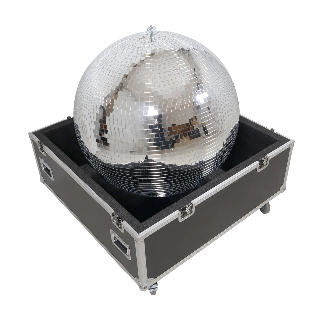 40" Mirror Ball Flight Road Case with wheels and two removable top cover