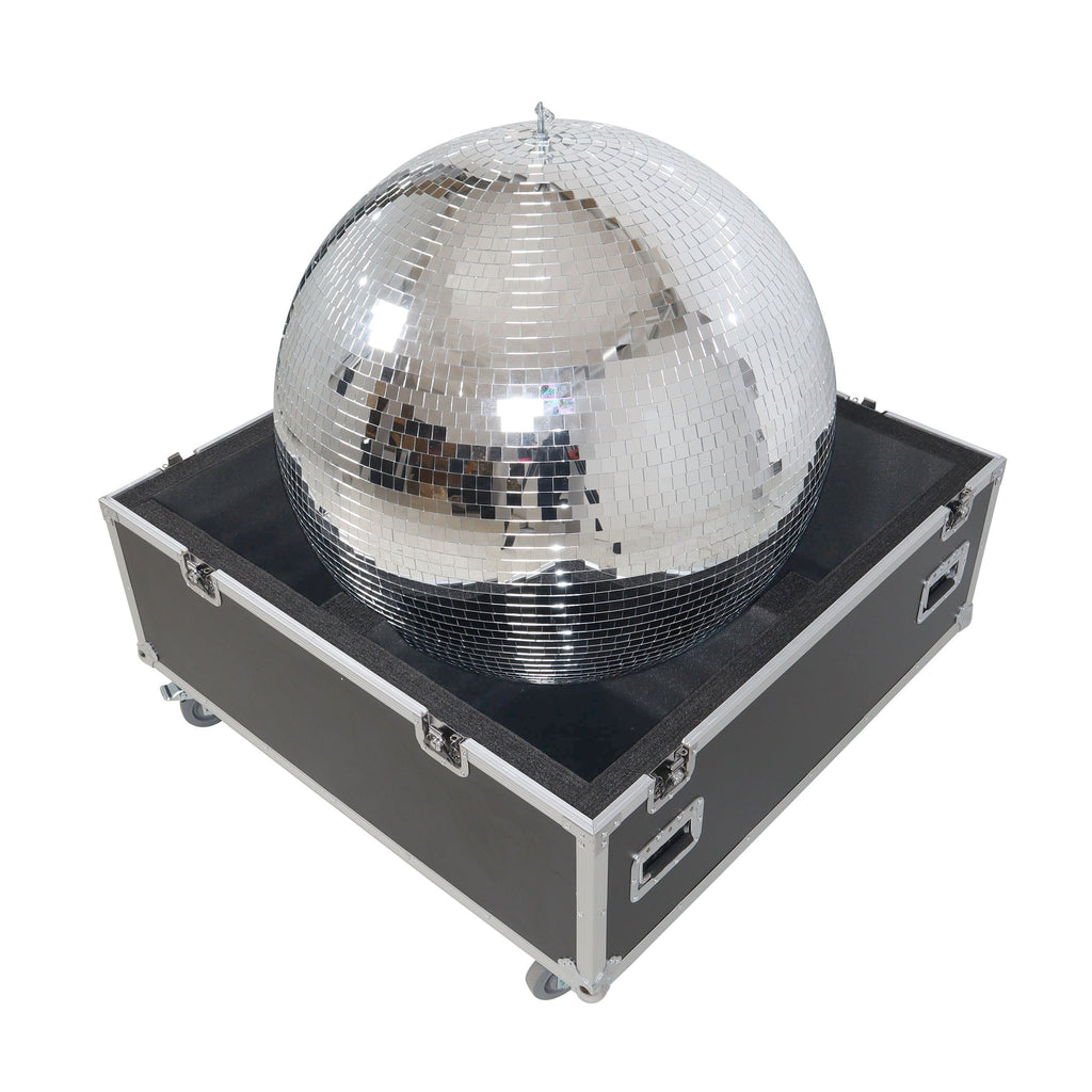 36" Mirror Ball Flight Road Case with wheels and two removable top cover