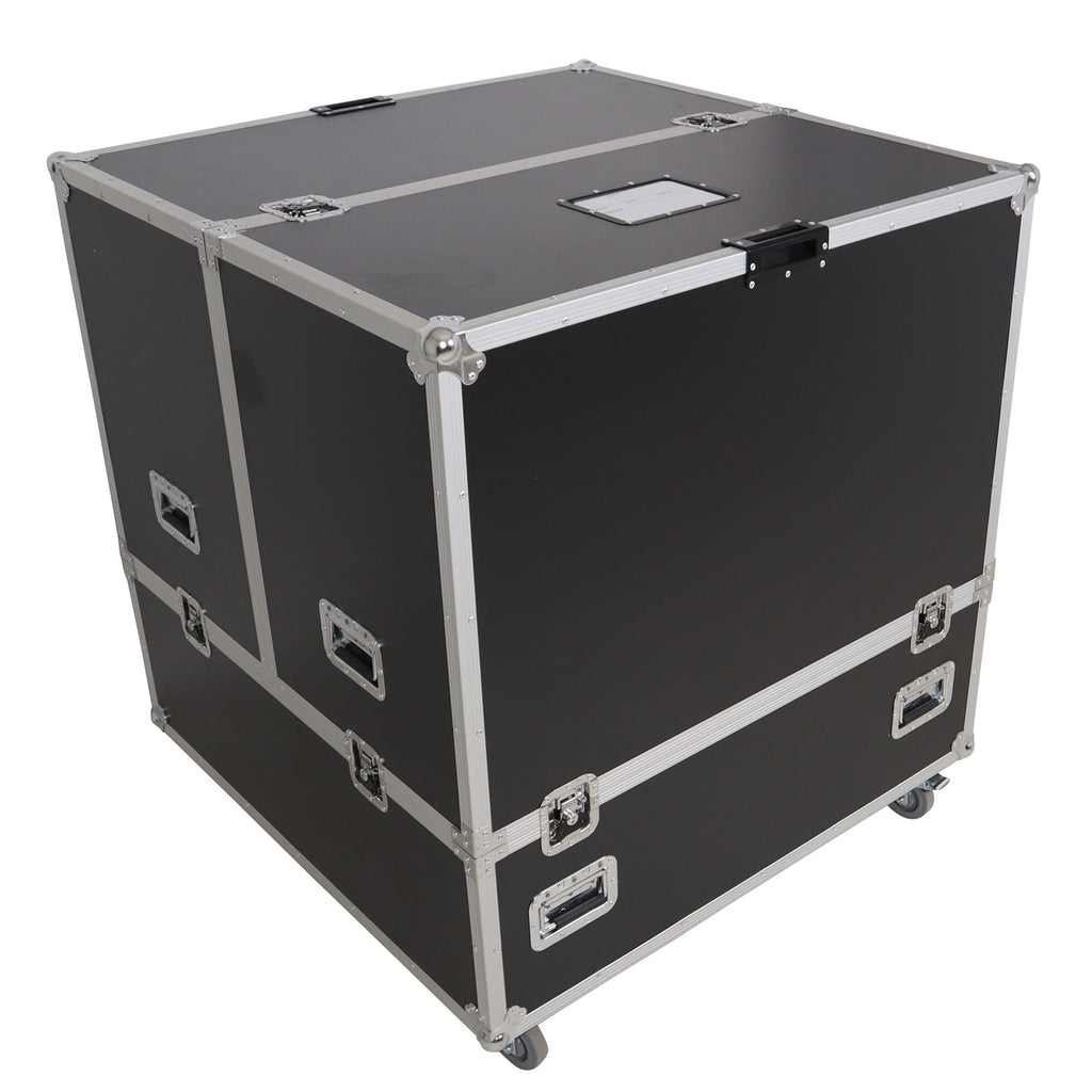 36" Mirror Ball Flight Road Case with wheels and two removable top cover