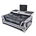 Flight Style Road Case For Pioneer DDJ-FLX10 or DDJ-GRV6 DJ Controller with Laptop Shelf 2U Rack Space Wheels