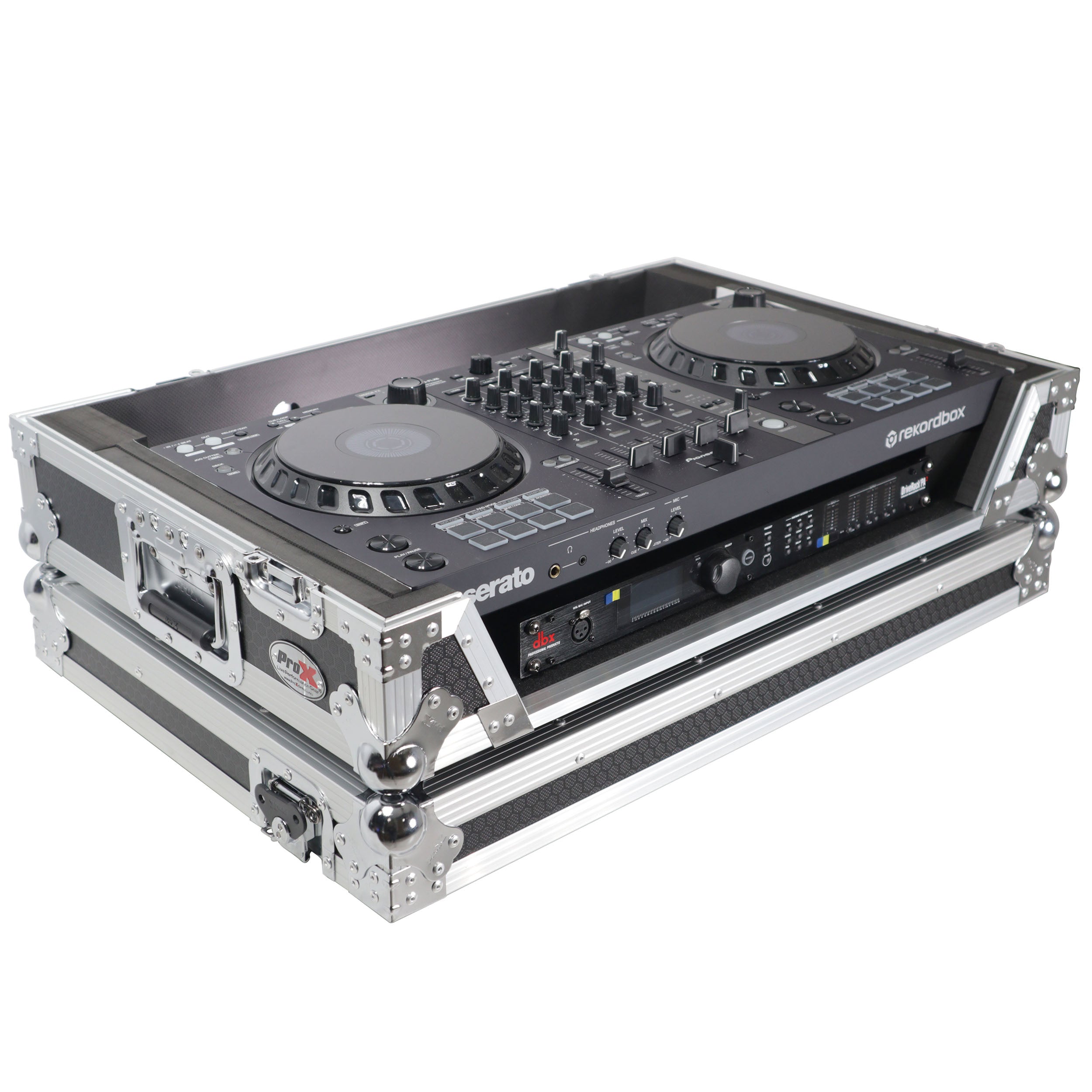 ATA Flight Case for Pioneer DDJ-FLX6 DJ Controller with 1U Rack Space and Wheels