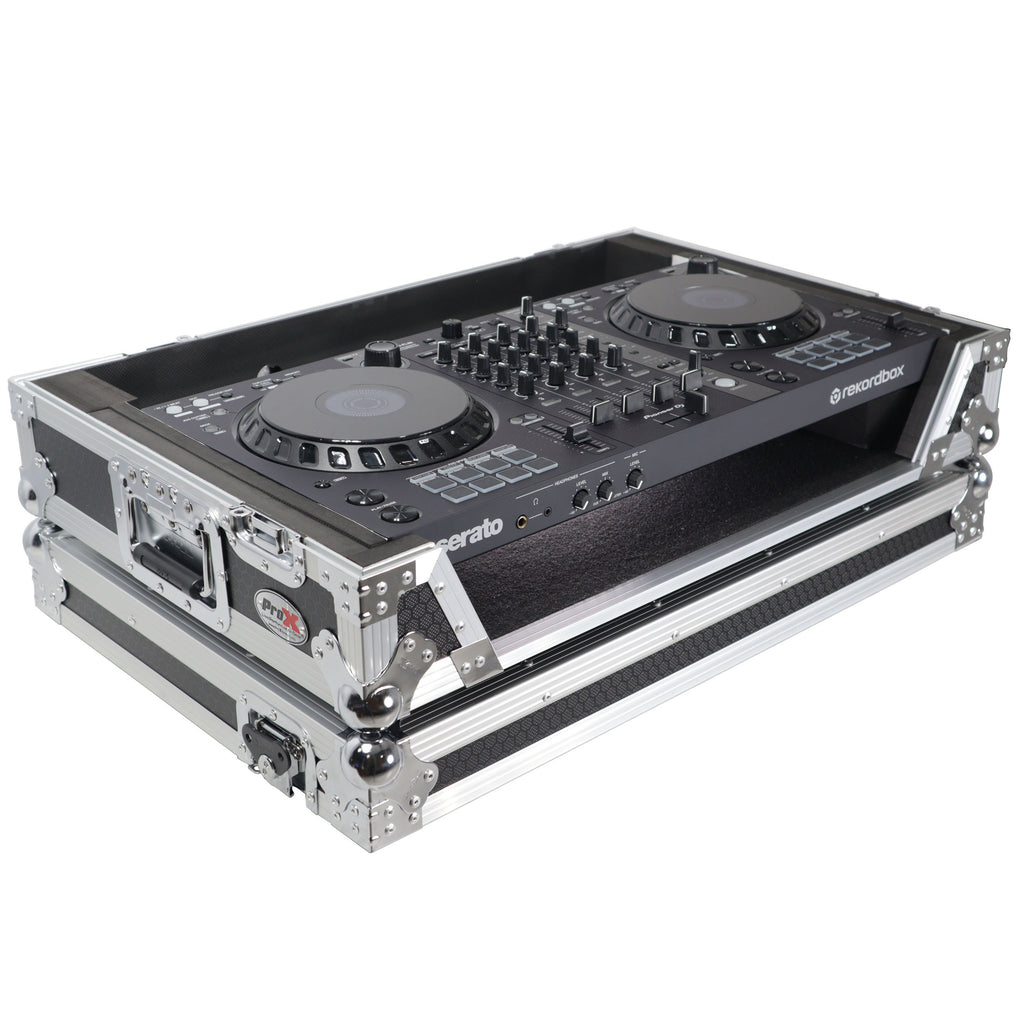 ATA Flight Case for Pioneer DDJ-FLX6 DJ Controller with 1U Rack Space and Wheels