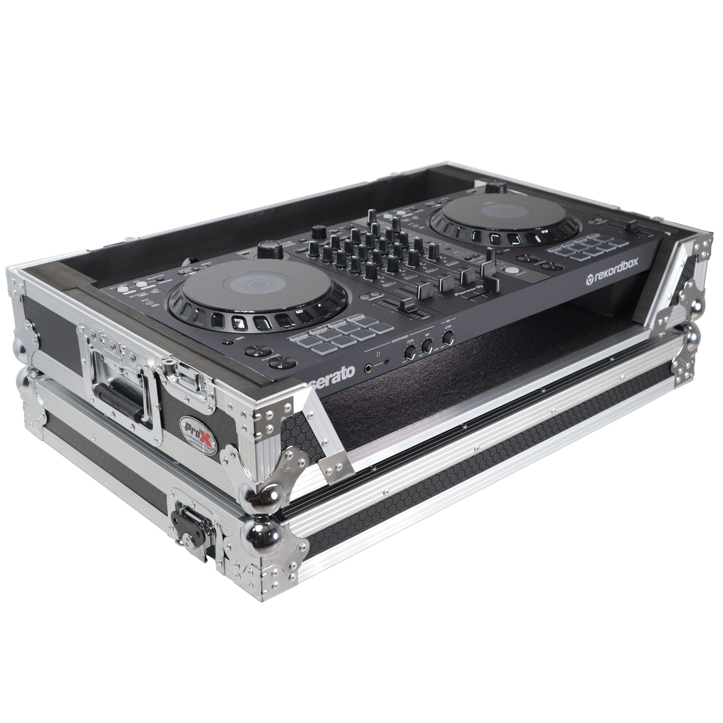 ATA Flight Case for Pioneer DDJ-FLX6 DJ Controller with 1U Rack Space and Wheels
