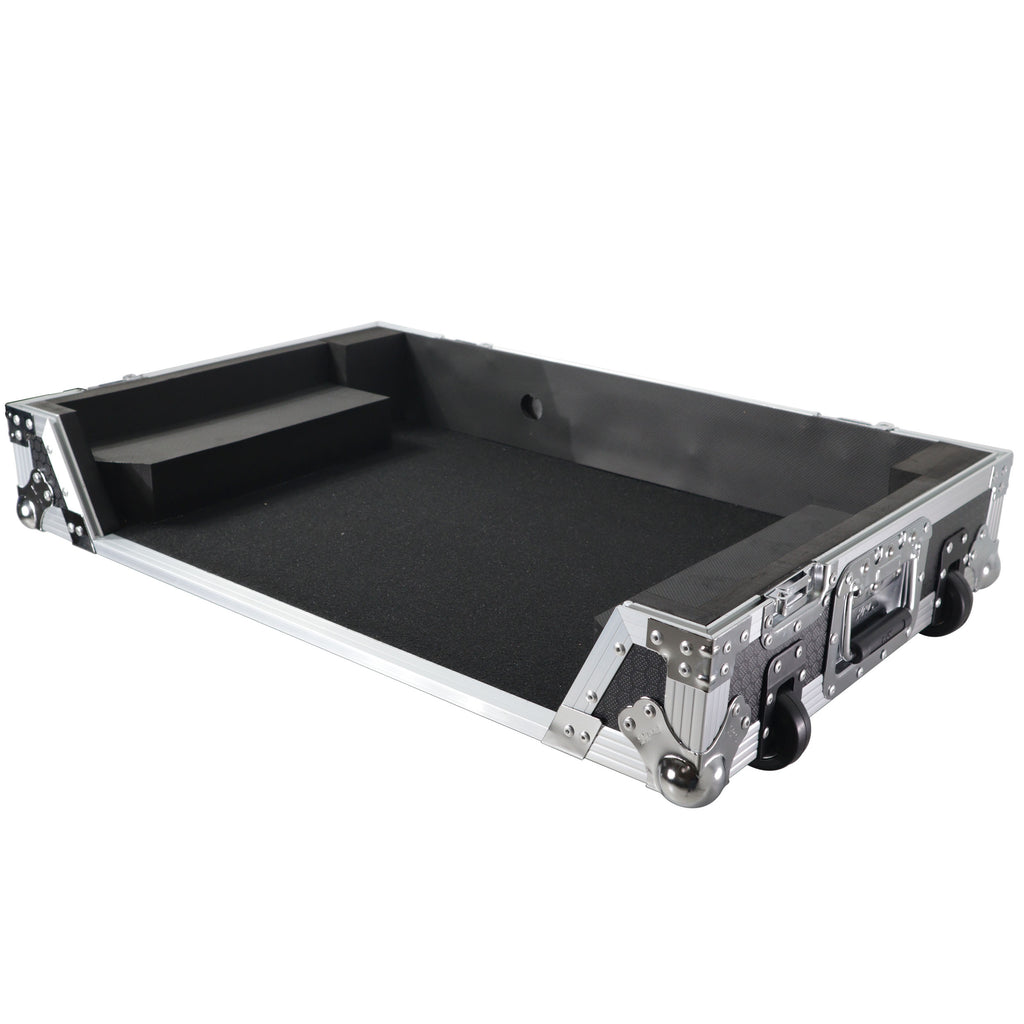 ATA Flight Case for Pioneer DDJ-FLX6 DJ Controller with 1U Rack Space and Wheels