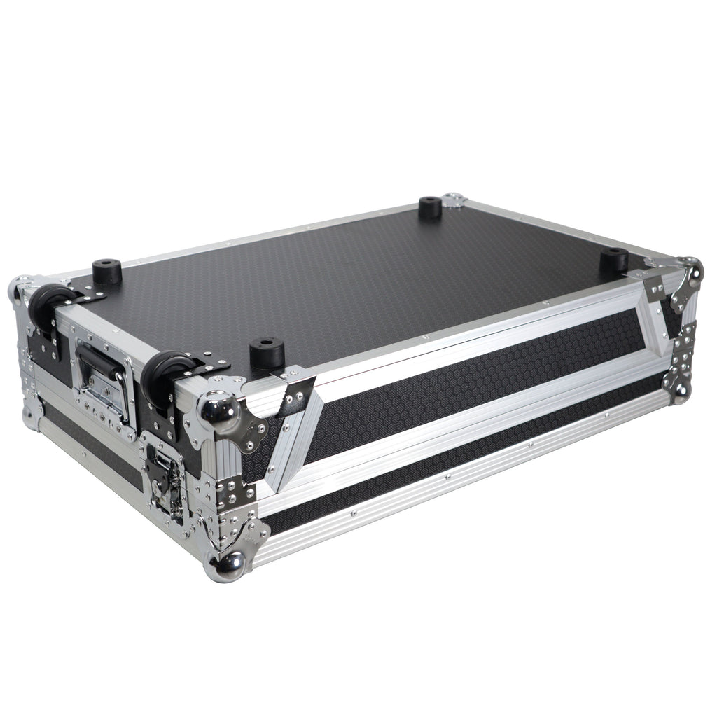 ATA Flight Case for Pioneer DDJ-FLX6 DJ Controller with 1U Rack Space and Wheels