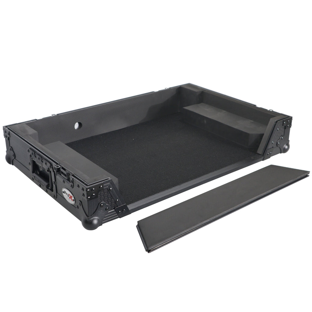 ATA Flight Style Road Case for Pioneer DDJ-FLX6 DJ Controller with 1U Rack Space and Wheels Black