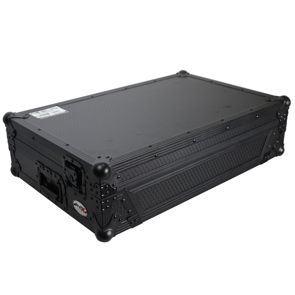 ATA Flight Style Road Case for Pioneer DDJ-FLX6 DJ Controller with 1U Rack Space and Wheels Black