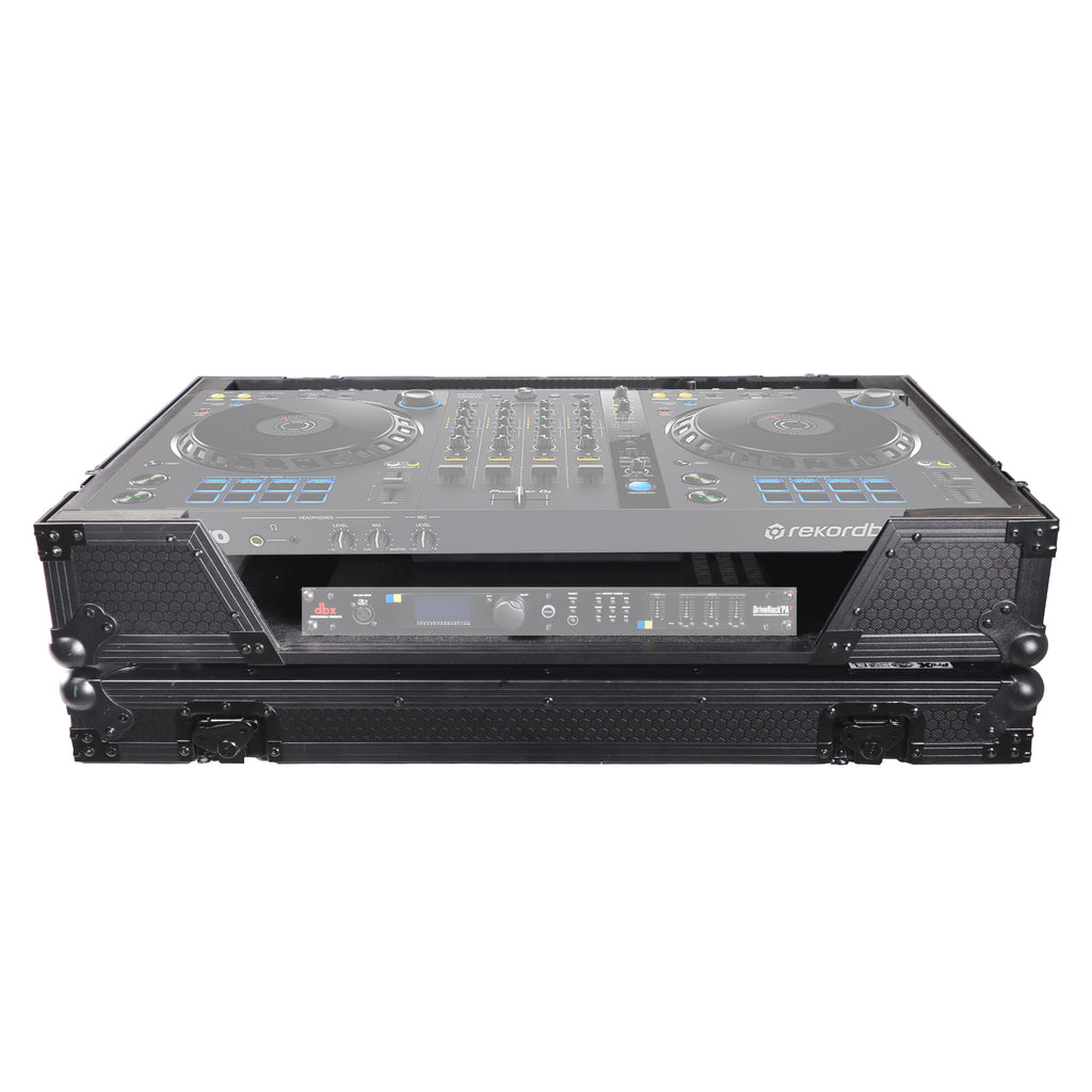 ATA Flight Style Road Case for Pioneer DDJ-FLX6 DJ Controller with 1U Rack Space and Wheels Black