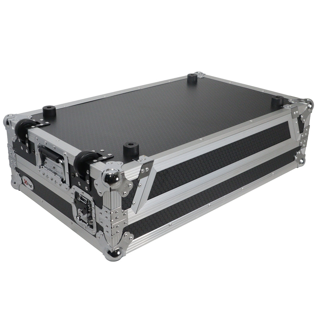 ATA Flight Case for Pioneer DDJ-FLX6 GT DJ Controller with Laptop Shelf 1U Rack Space and Wheels