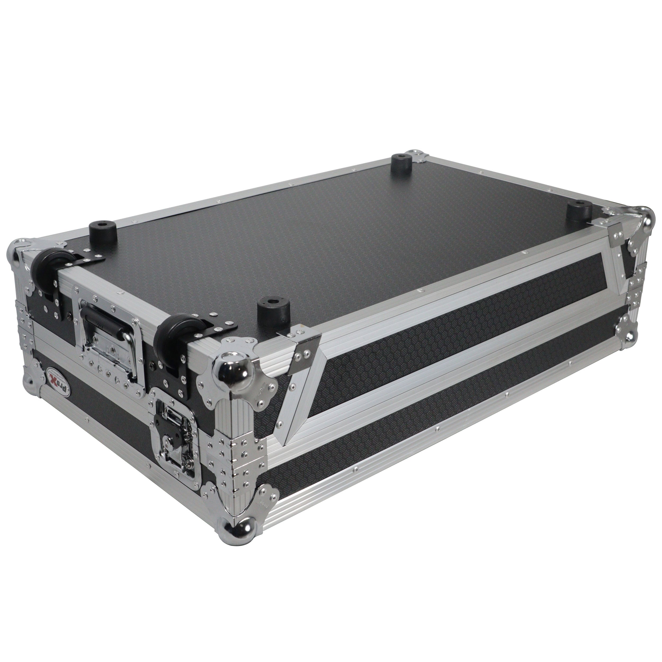 ATA Flight Case for Pioneer DDJ-FLX6 GT DJ Controller with Laptop Shelf 1U Rack Space and Wheels