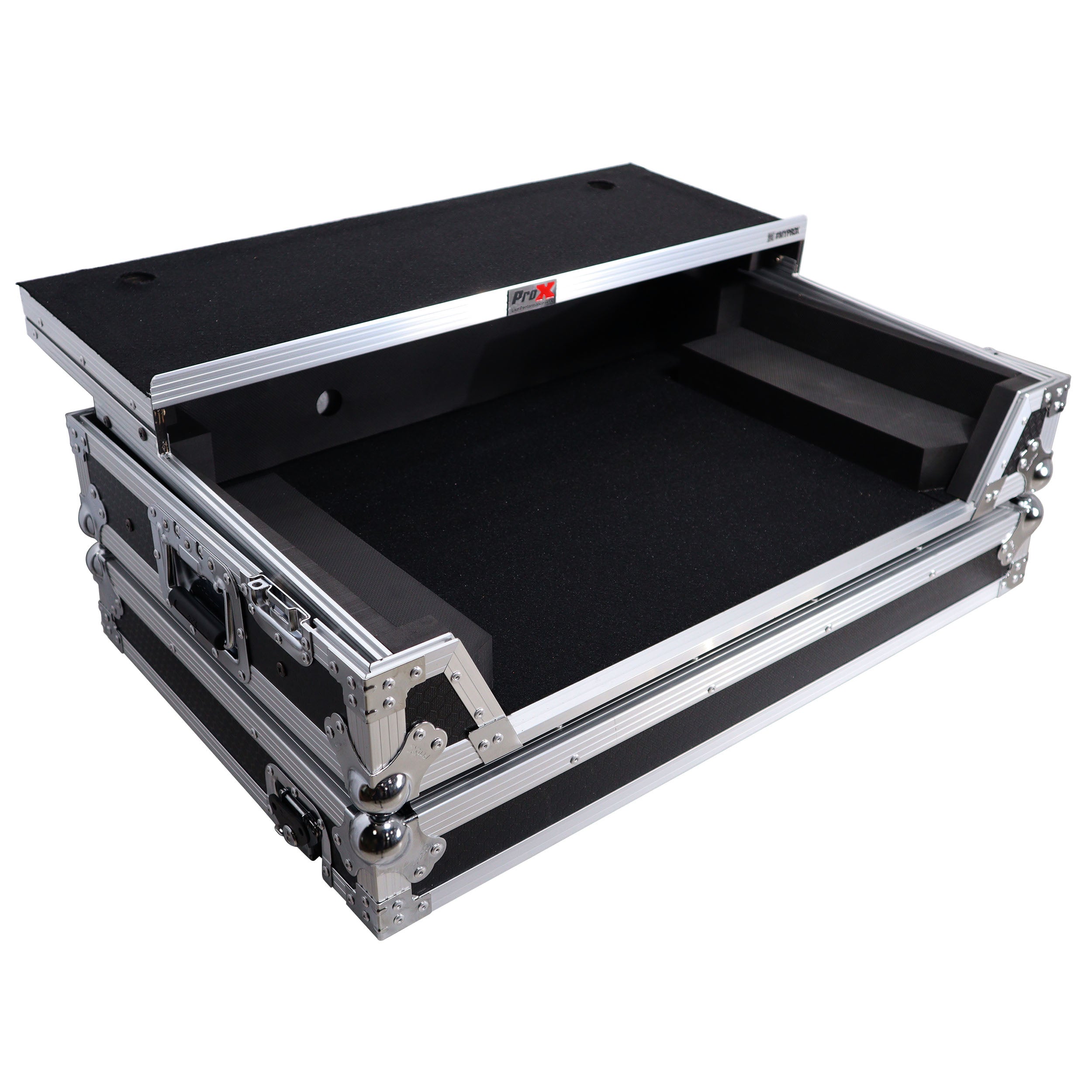 Flight Style Road Case For Pioneer DDJ-FLX10 or DDJ-GRV6 DJ Controller with Laptop Shelf 1U Rack Space and Wheels