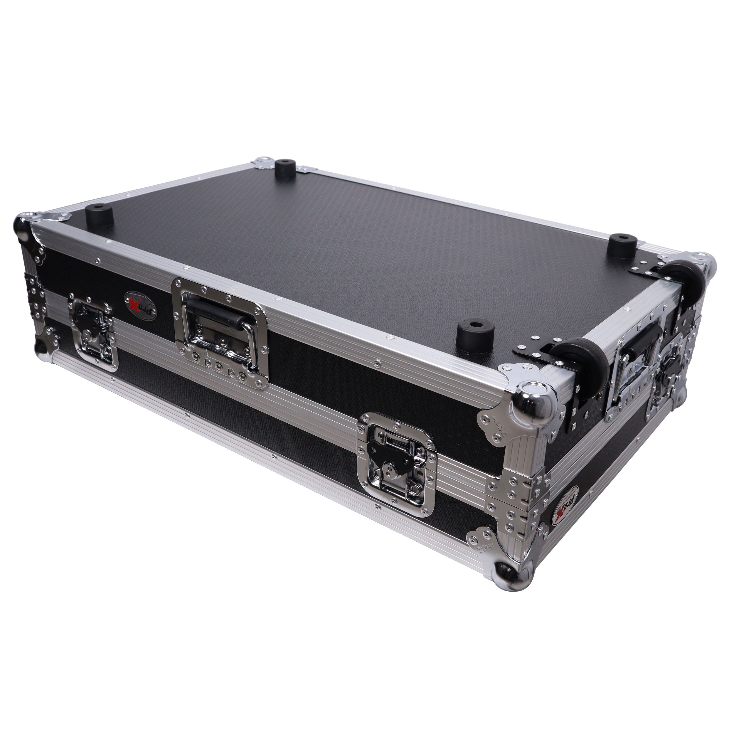 ATA Style Flight Case for Pioneer DDJ-REV7 DJ Controller with Laptop Shelf Wheels and 1U Rackspace