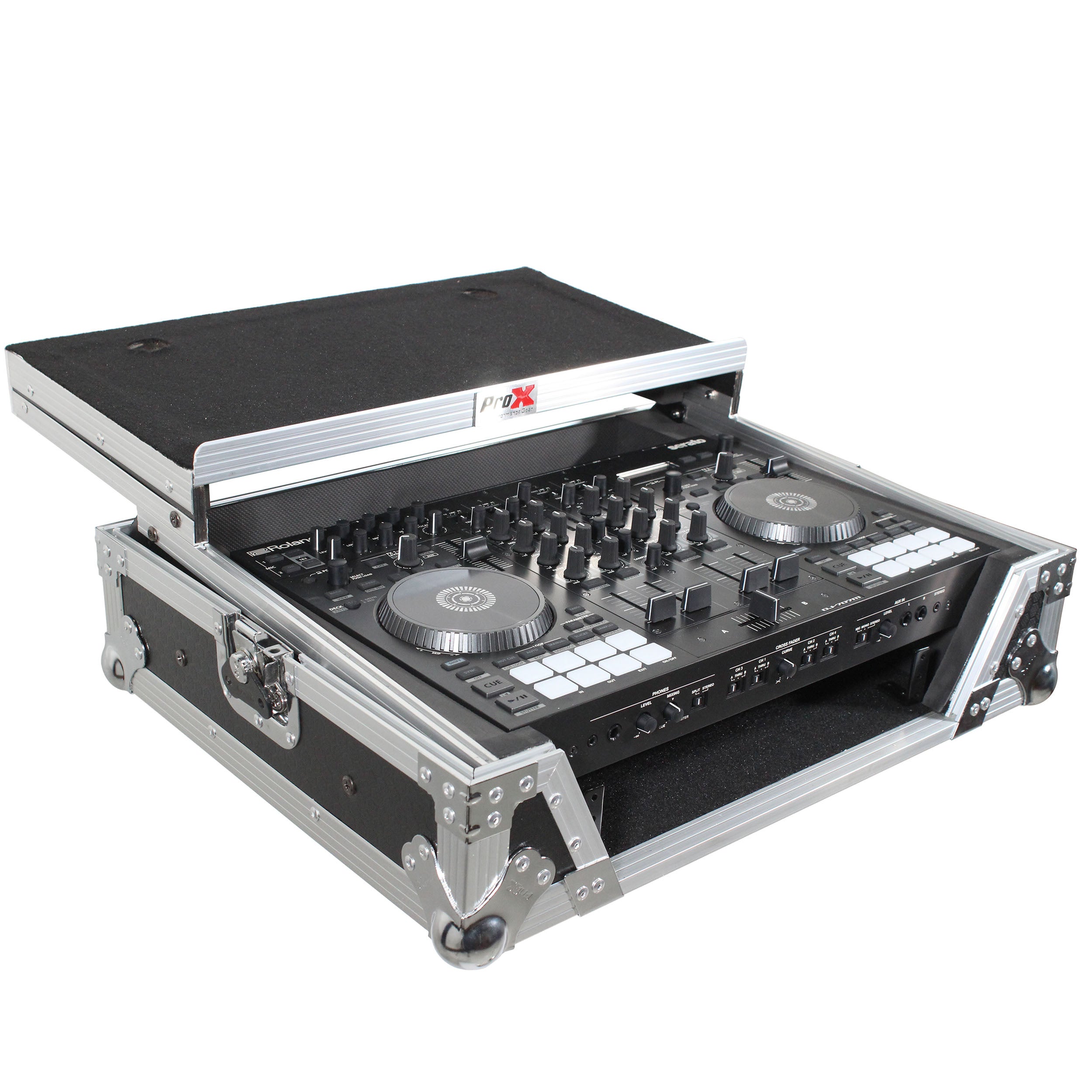 Flight Case For Roland DJ-707M Digital Controller W-Laptop Shelf and 1U