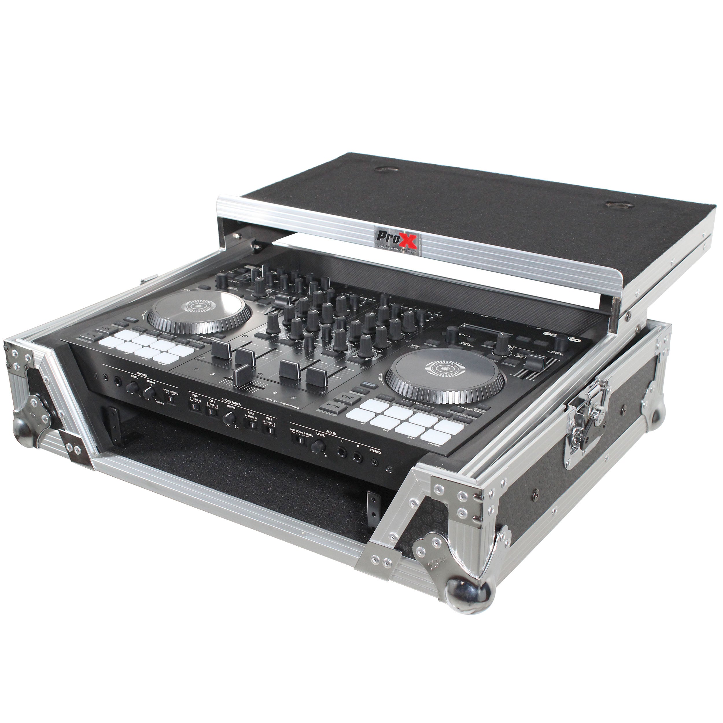 Flight Case For Roland DJ-707M Digital Controller W-Laptop Shelf and 1U