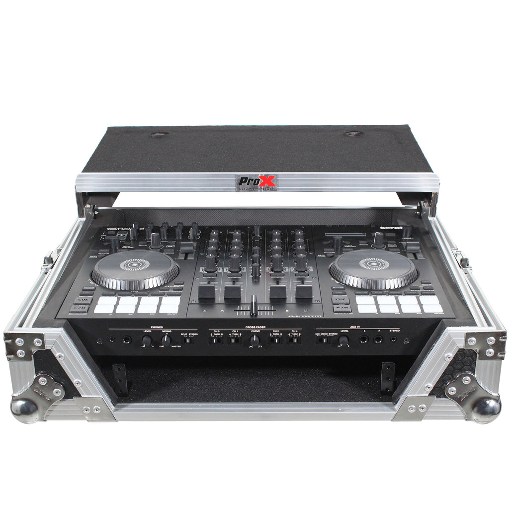 Flight Case For Roland DJ-707M Digital Controller W-Laptop Shelf and 1U
