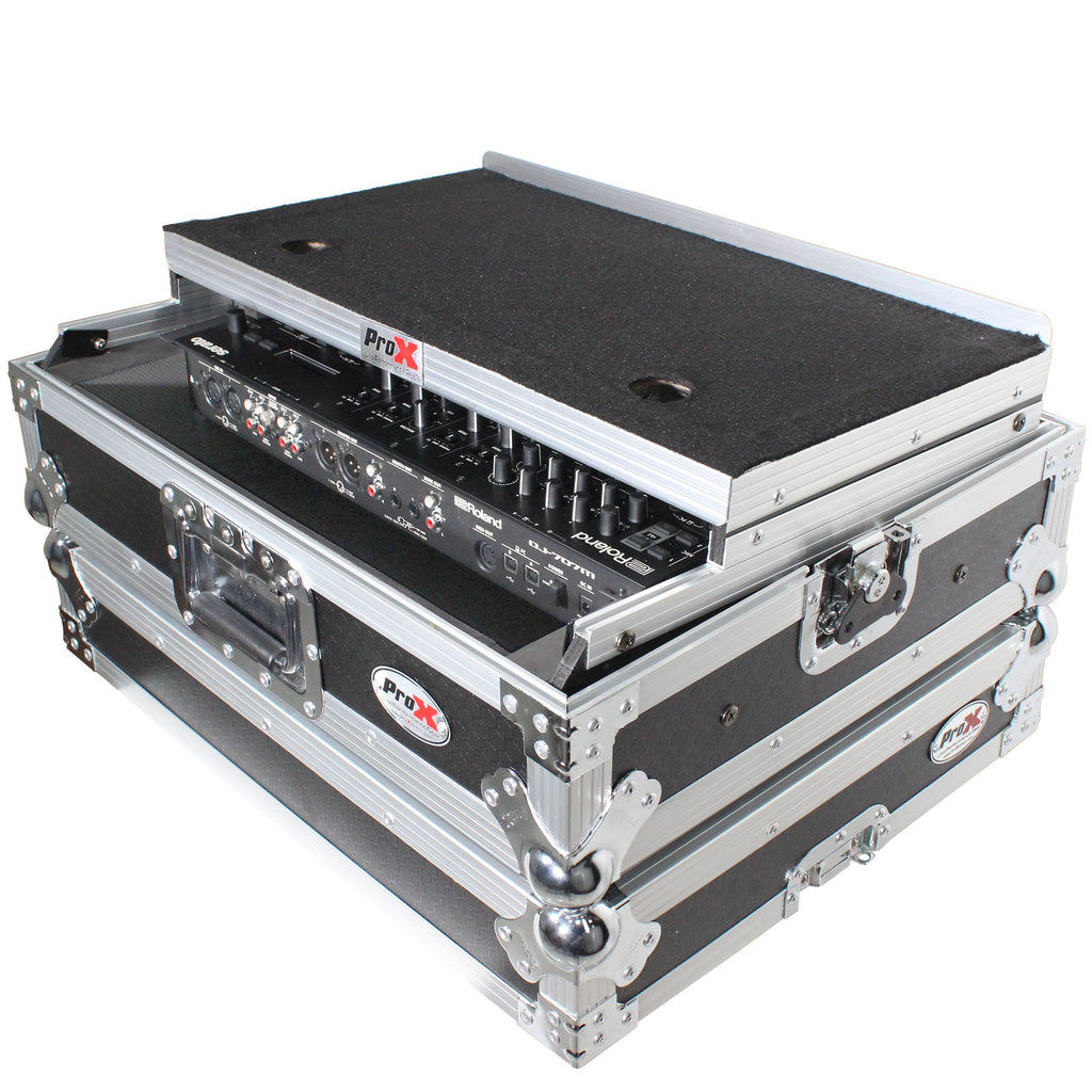 Flight Case For Roland DJ-707M Digital Controller W-Laptop Shelf and 1U