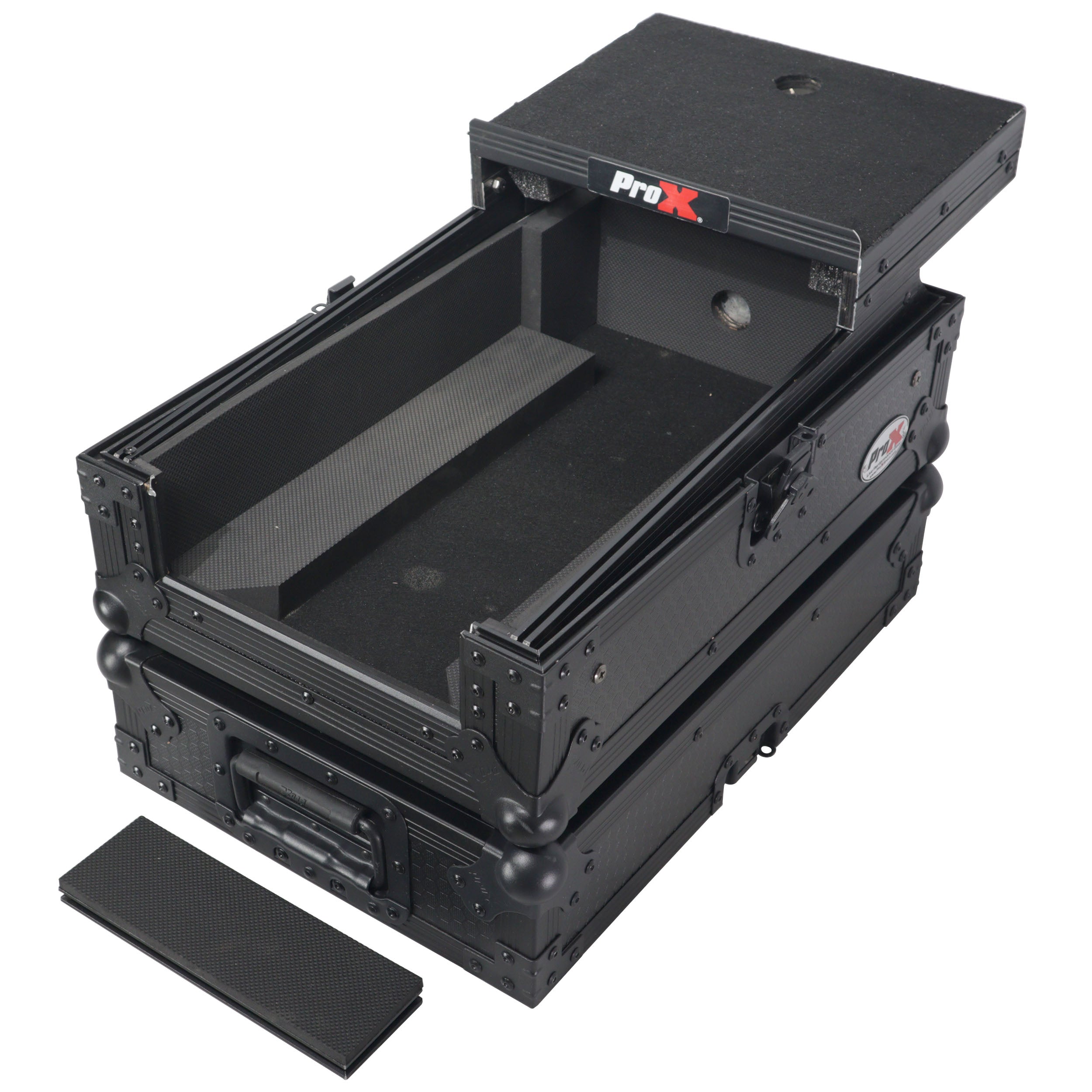 ATA Flight Style Road Case for Pioneer DJM-S7 DJM-S9  DJ Mixer with Laptop Shelf Black Finish