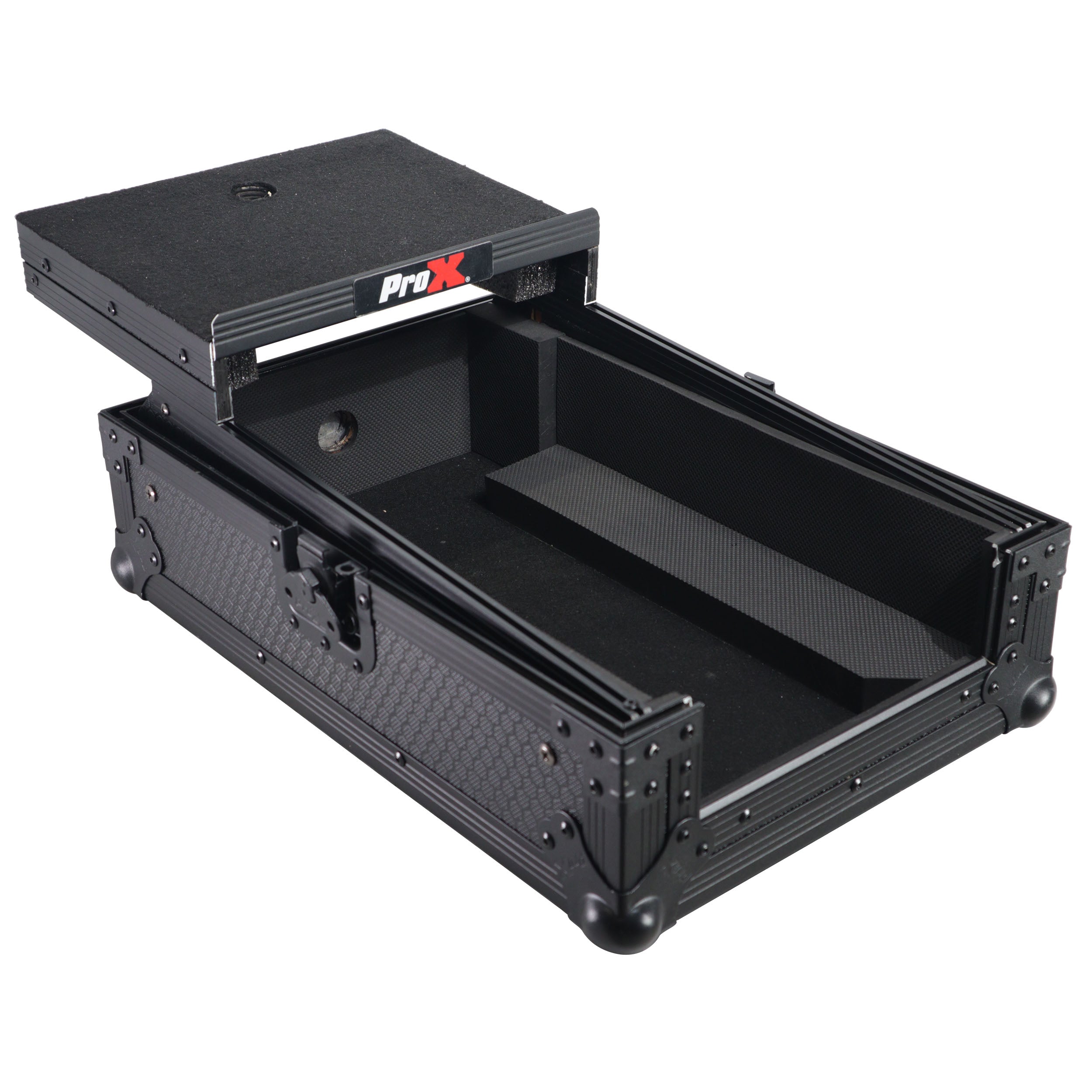 ATA Flight Style Road Case for Pioneer DJM-S7 DJM-S9  DJ Mixer with Laptop Shelf Black Finish