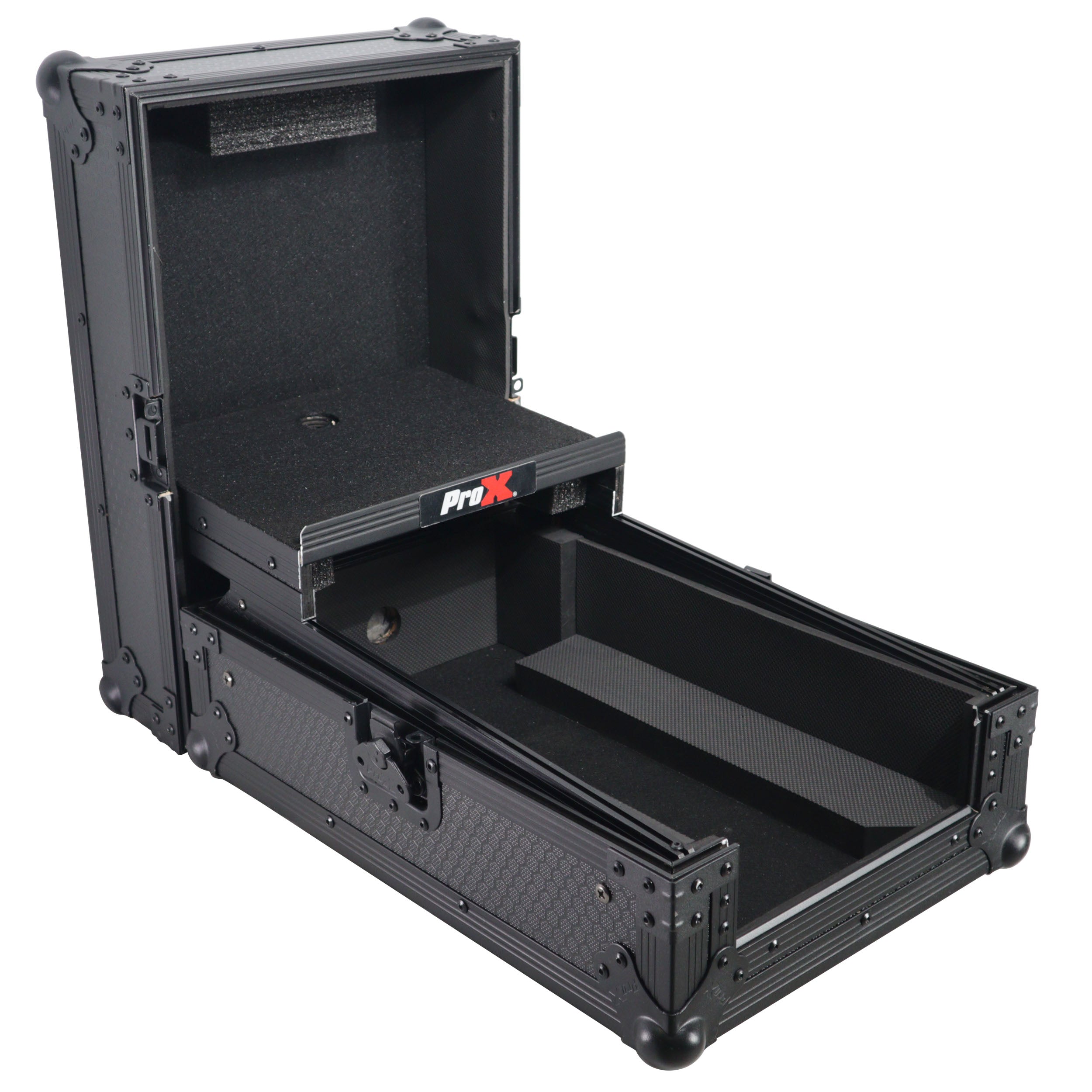 ATA Flight Style Road Case for Pioneer DJM-S7 DJM-S9  DJ Mixer with Laptop Shelf Black Finish